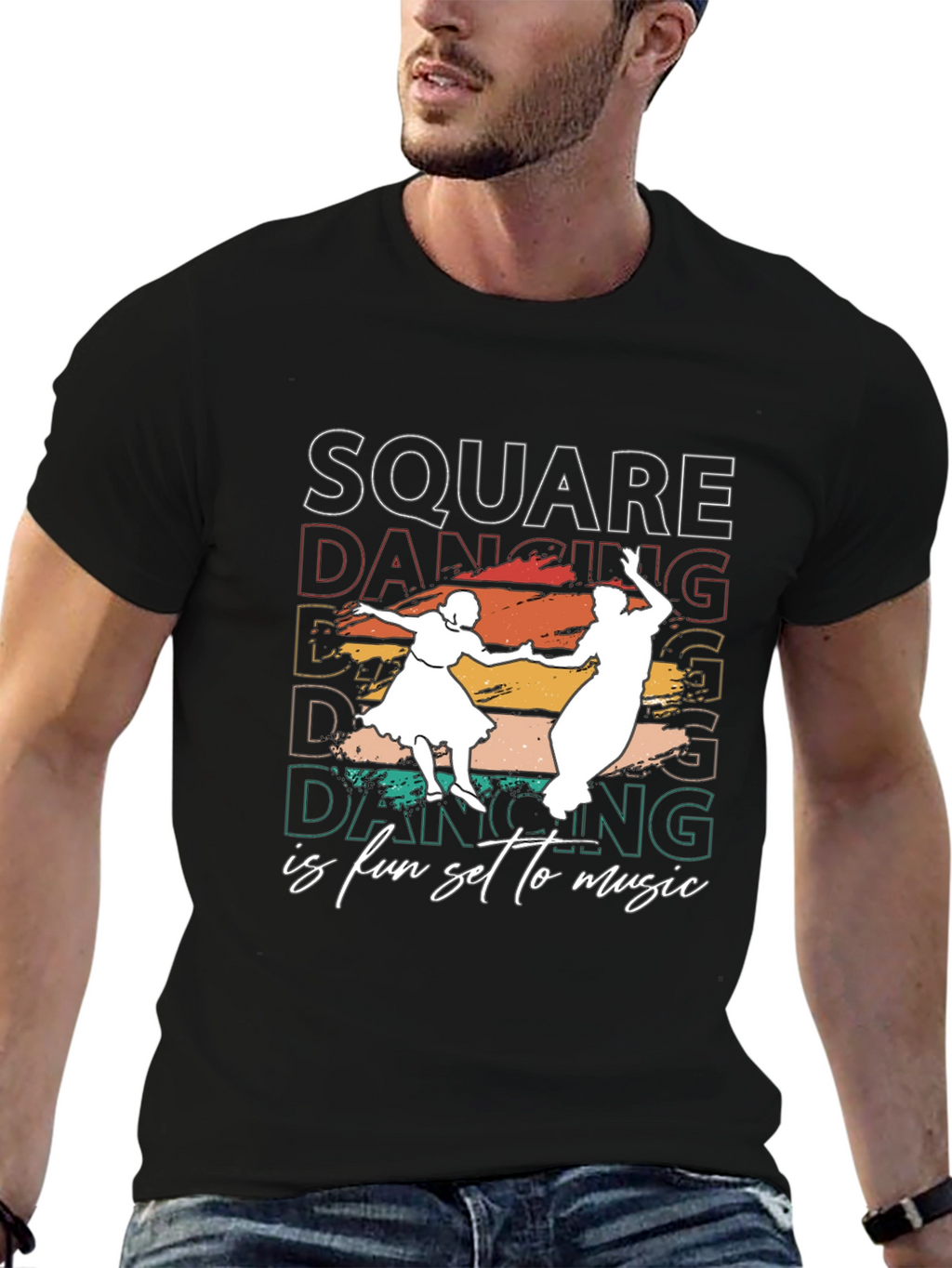 Square Dancing T-Shirt - Fun Set to Music Design