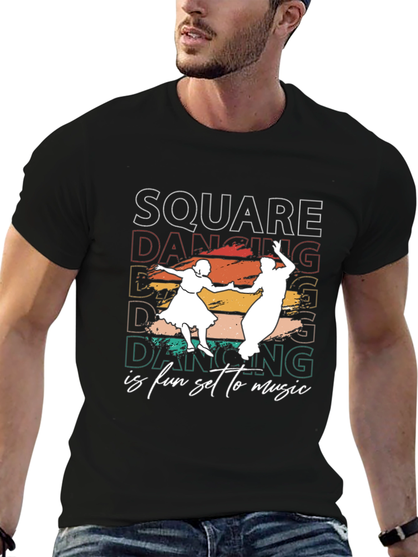 Square Dancing T-Shirt - Fun Set to Music Design