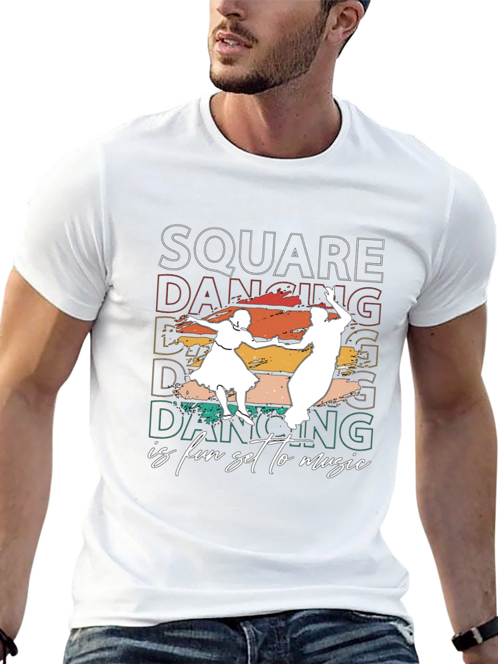 Square Dancing T-Shirt - Fun Set to Music Design