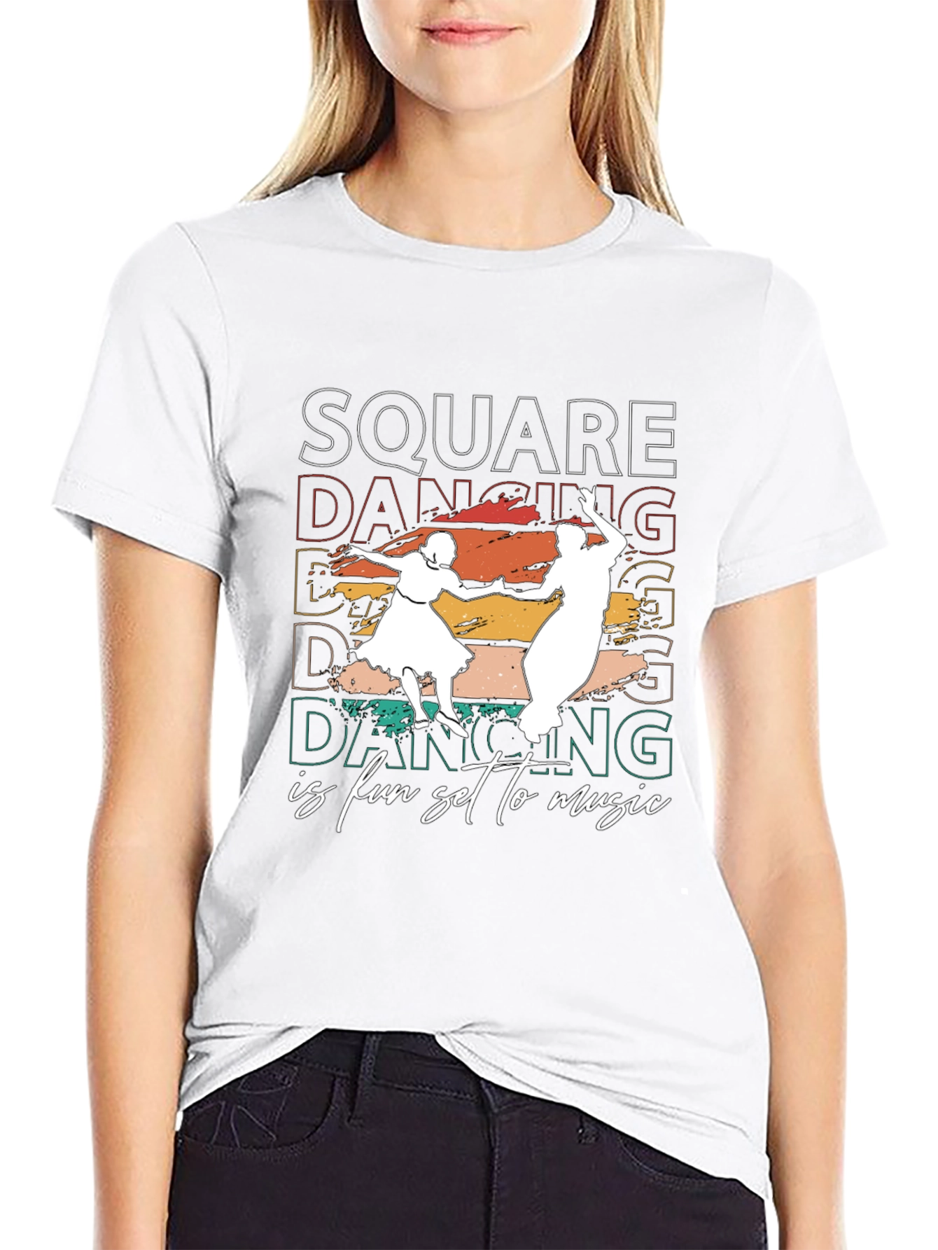 Square Dancing T-Shirt - Fun Set to Music Design