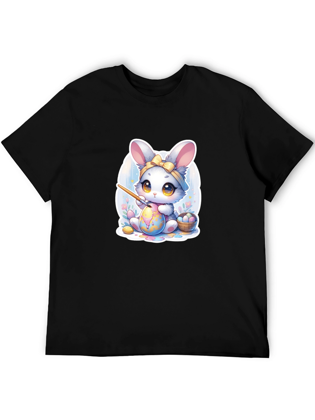 Cute Easter Bunny Painting Egg T-Shirt