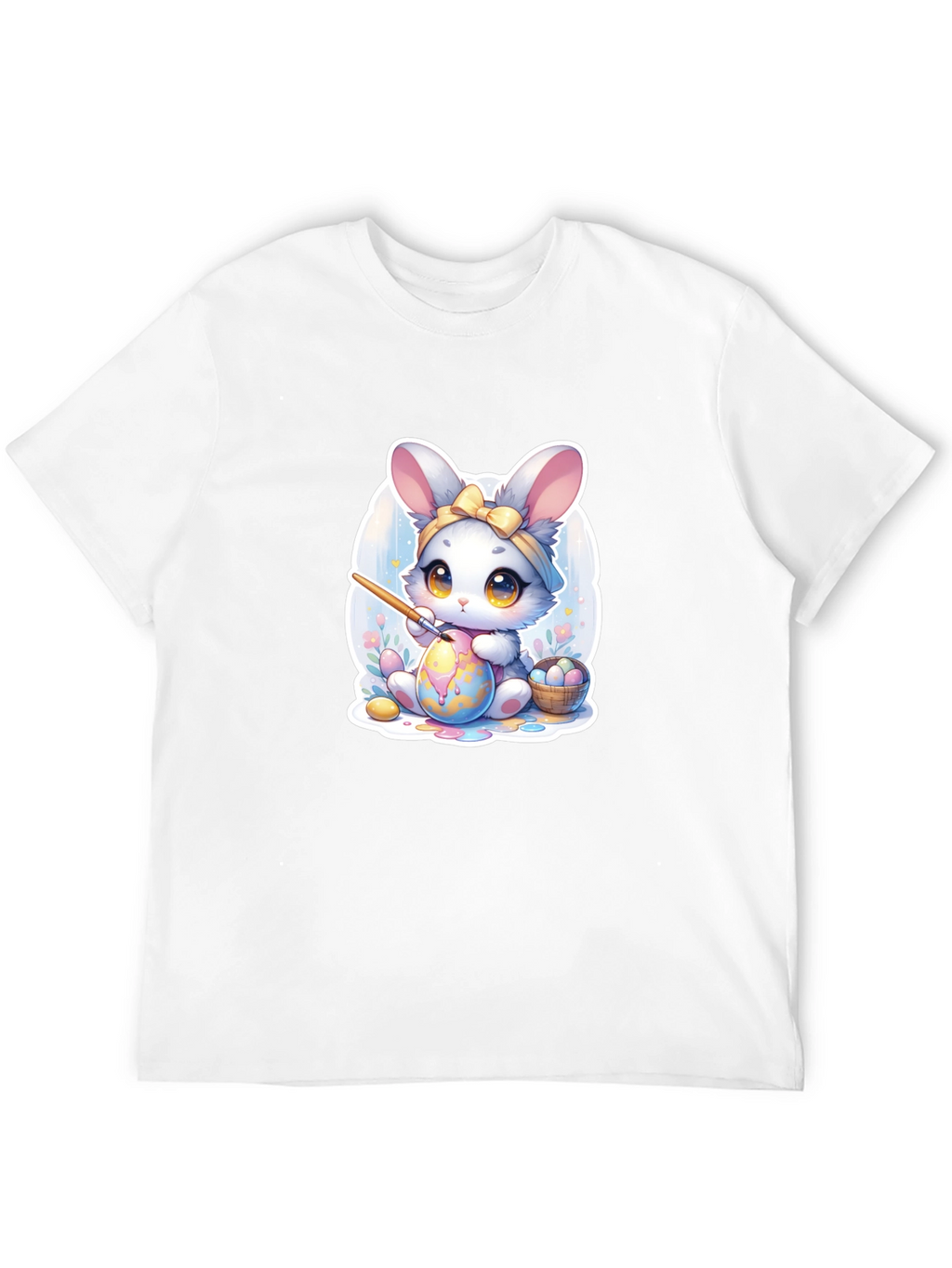 Cute Easter Bunny Painting Egg T-Shirt