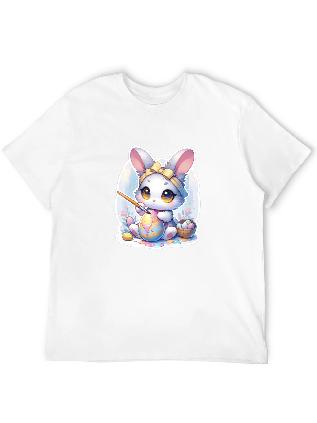 Cute Easter Bunny Painting Egg T-Shirt
