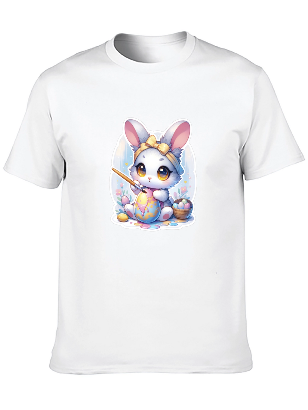 Cute Easter Bunny Painting Egg T-Shirt