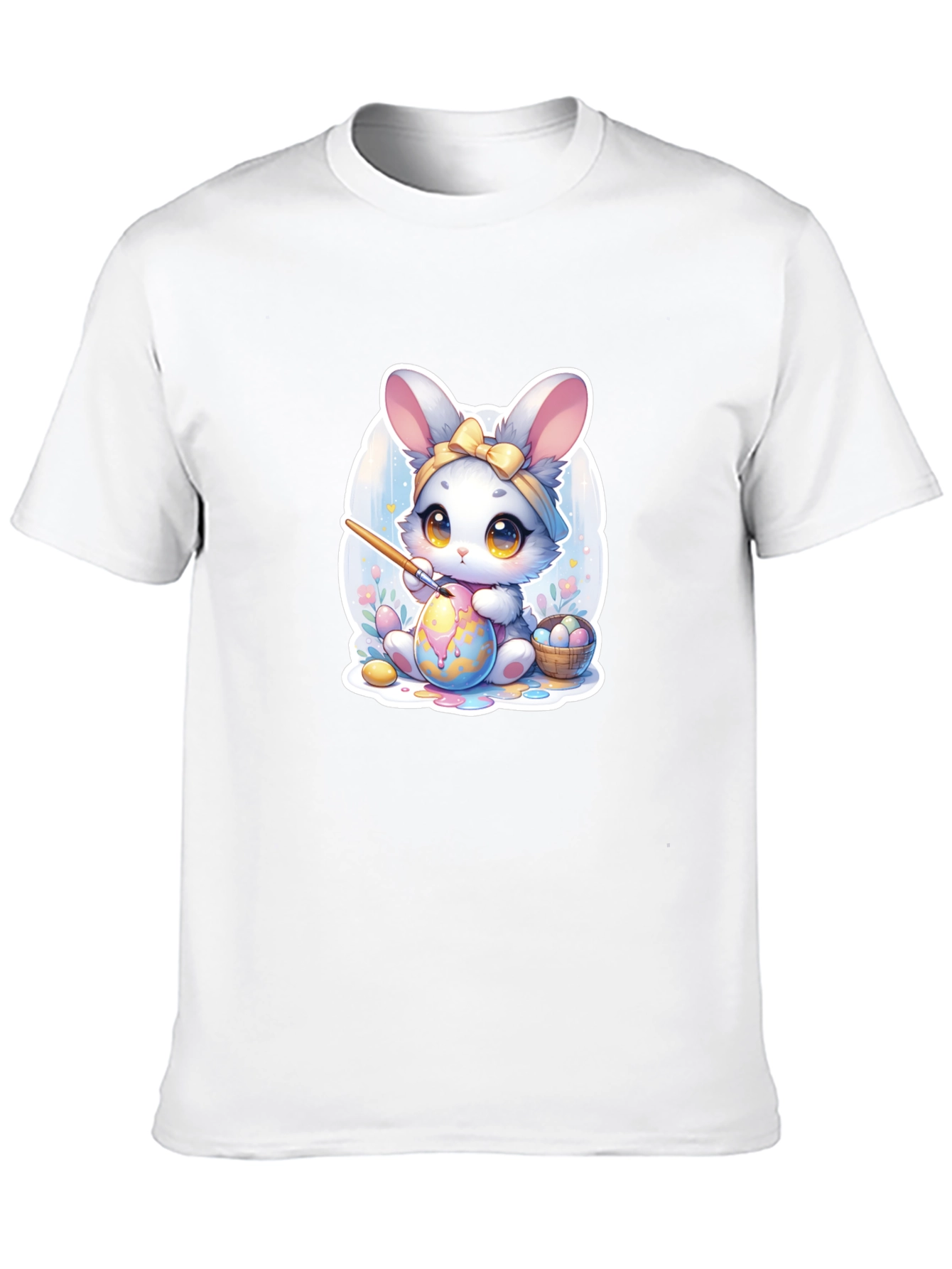 Cute Easter Bunny Painting Egg T-Shirt