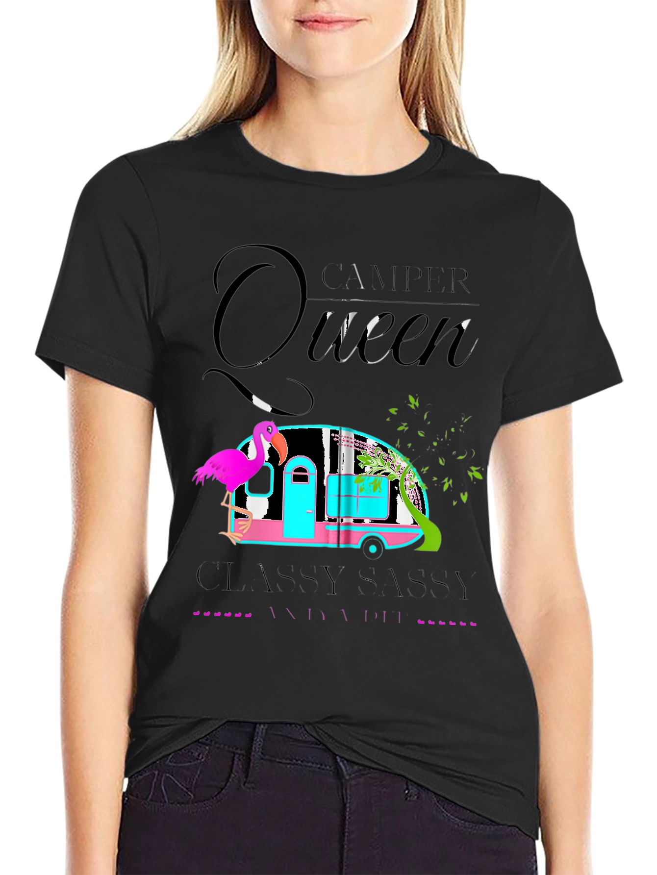 Camper Queen T-Shirt - Classy Sassy & A Bit Badassy
