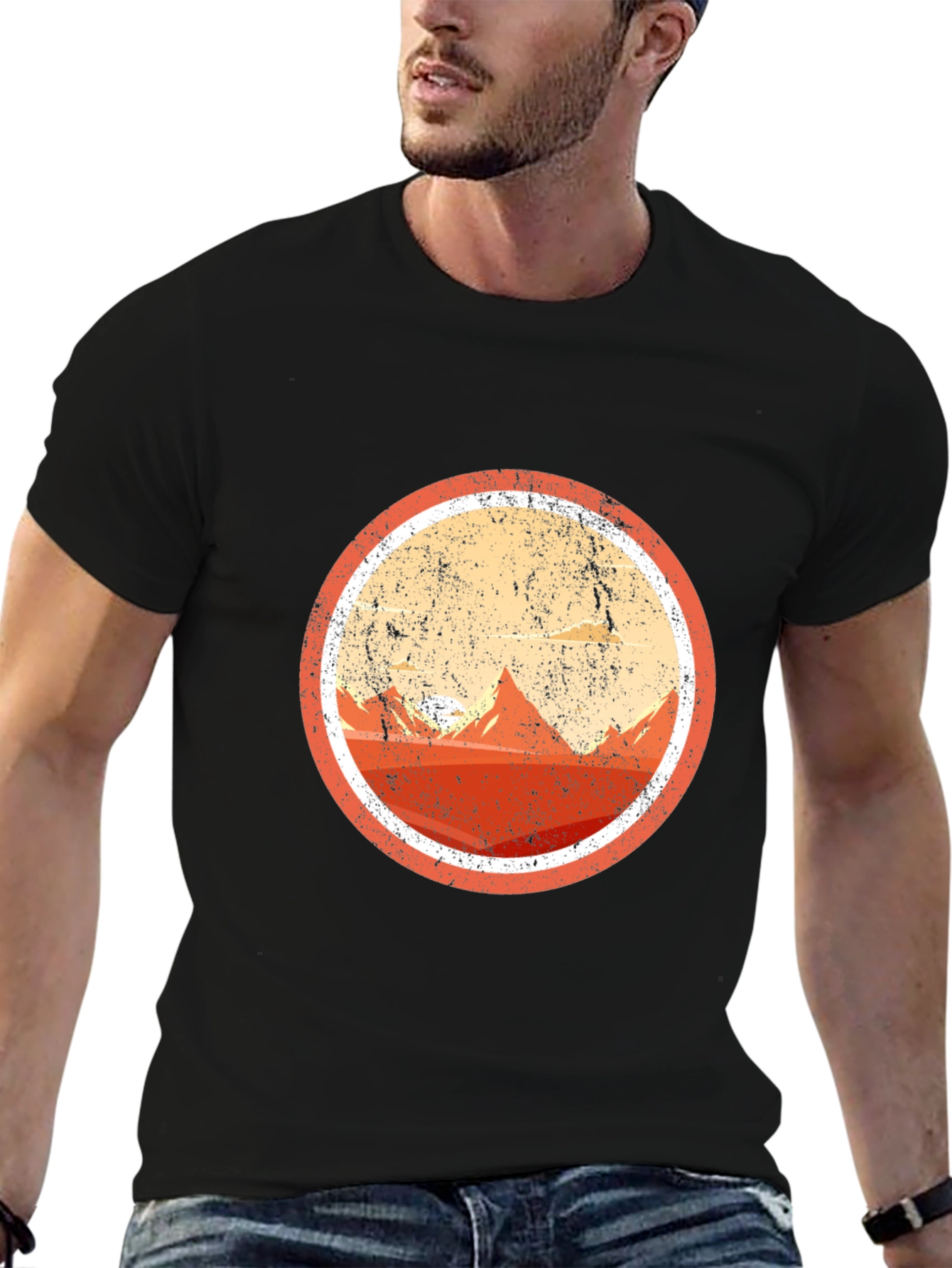 Vintage Mountain Graphic T-Shirt - Retro Outdoor Style