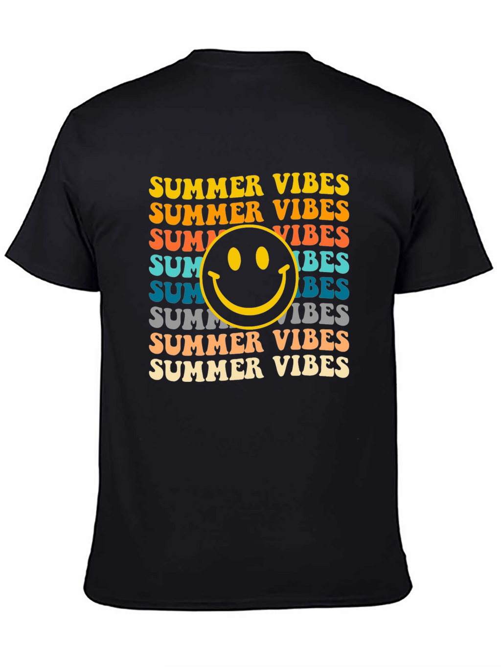 Summer Vibes Smiley Face Graphic Tee