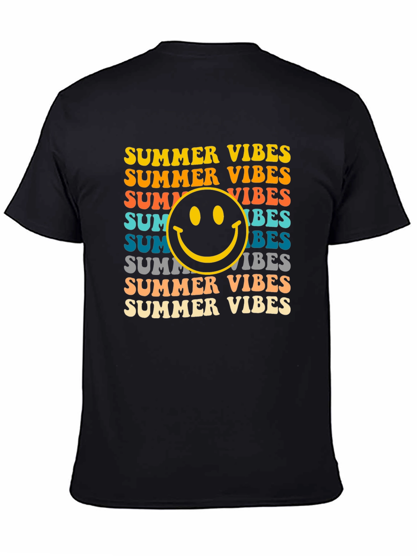 Summer Vibes Smiley Face Graphic Tee