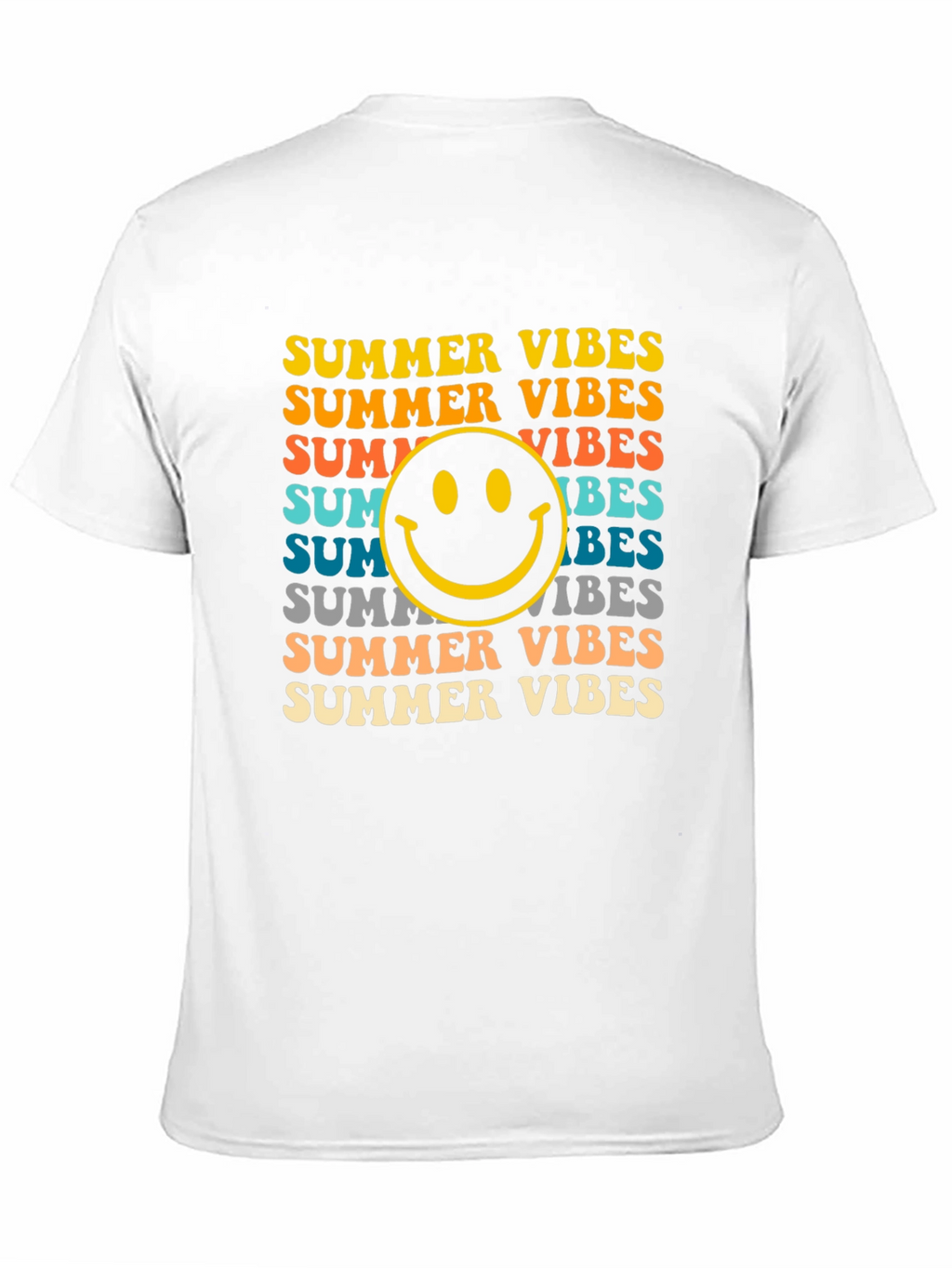 Summer Vibes Smiley Face Graphic Tee