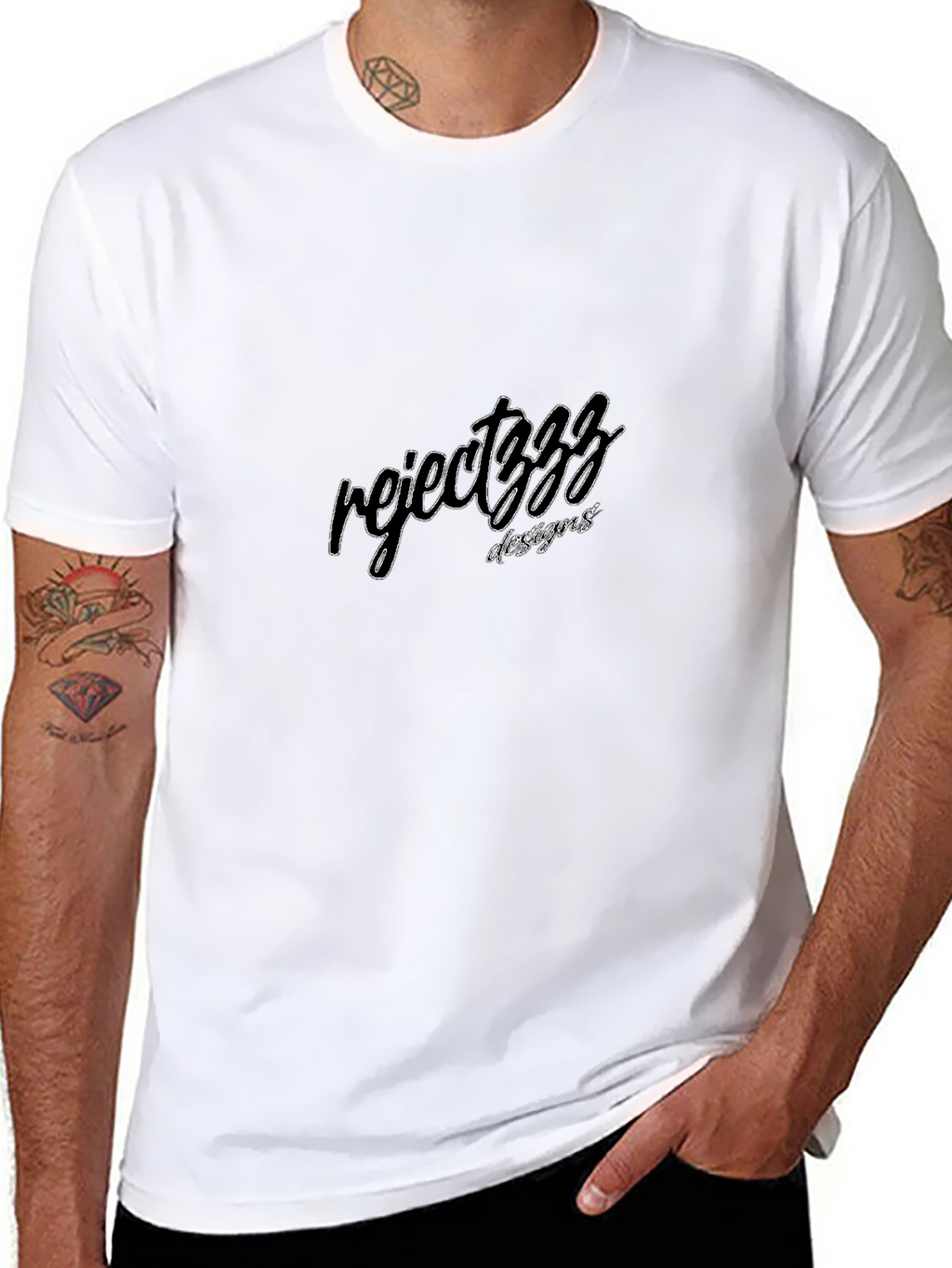 Reject 333 Designs Black T-Shirt - Modern Graphic Tee