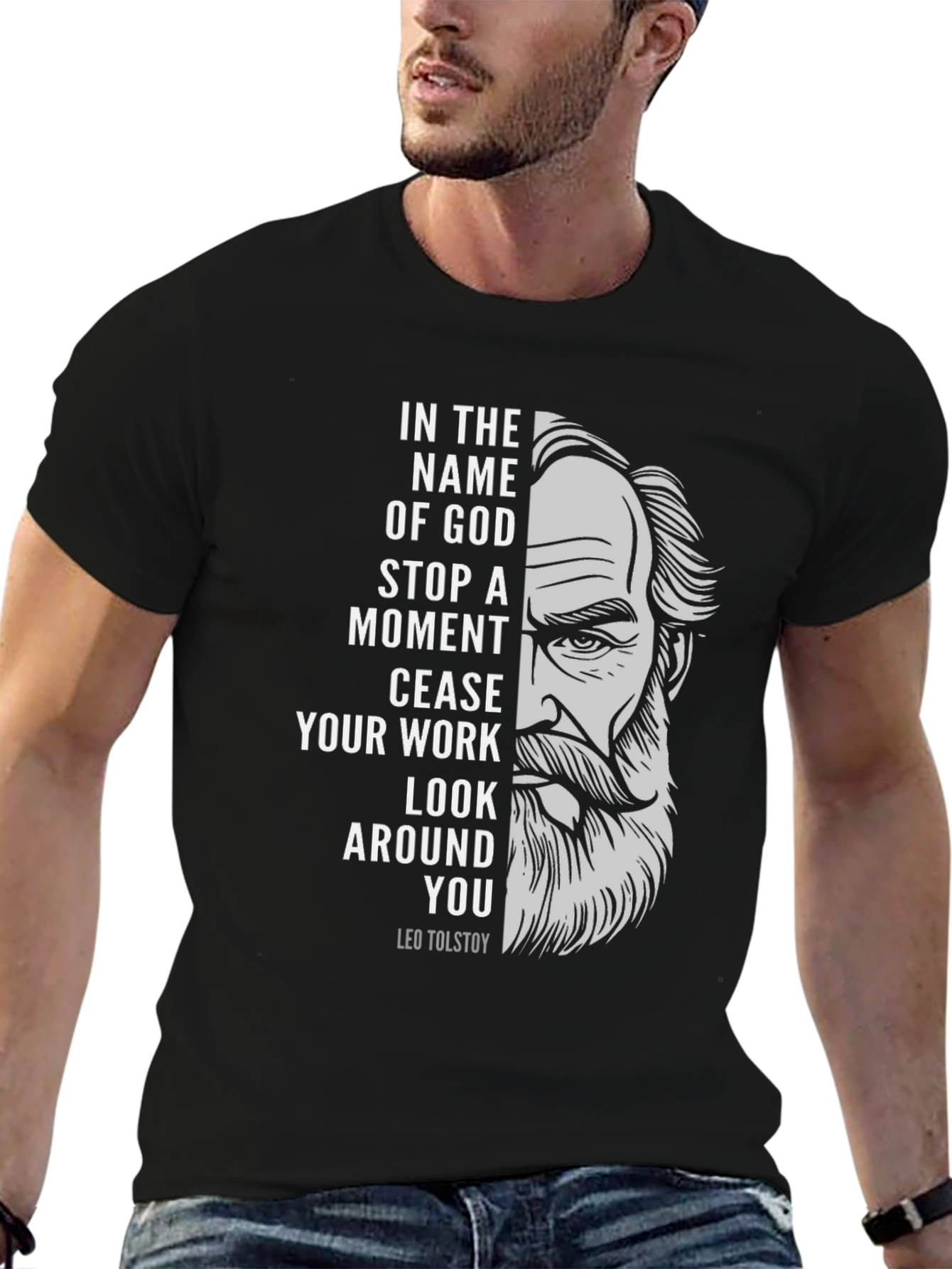 Leo Tolstoy Quote Graphic T-Shirt