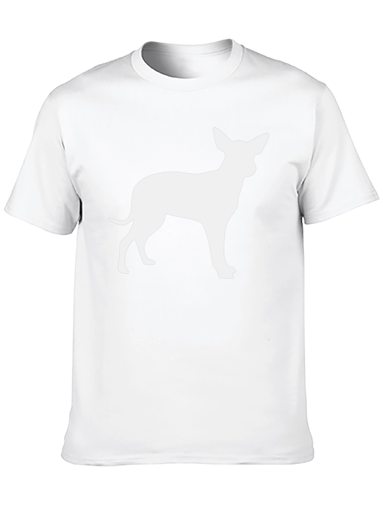 Chihuahua Silhouette Tee - Black Cotton Blend
