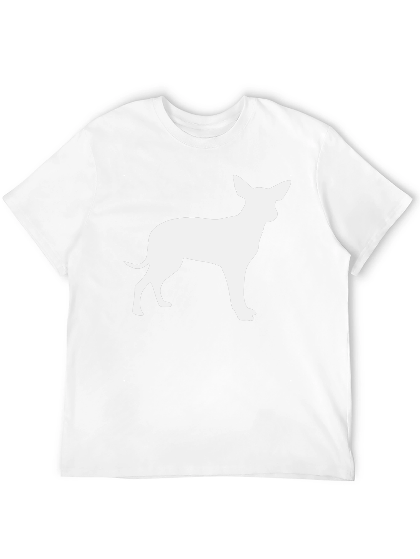 Chihuahua Silhouette Tee - Black Cotton Blend
