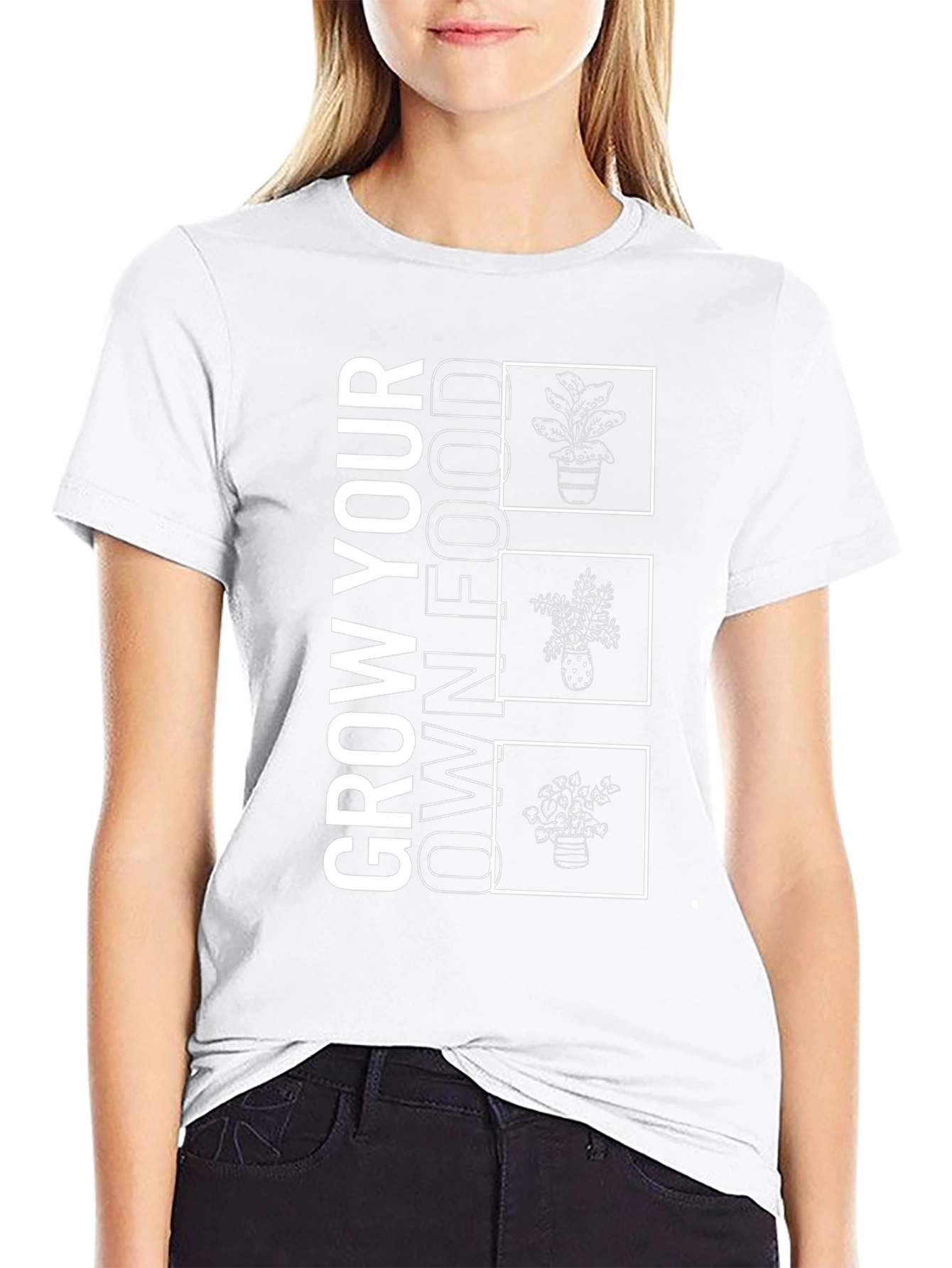 Grow Your Own Food Black Graphic Tee