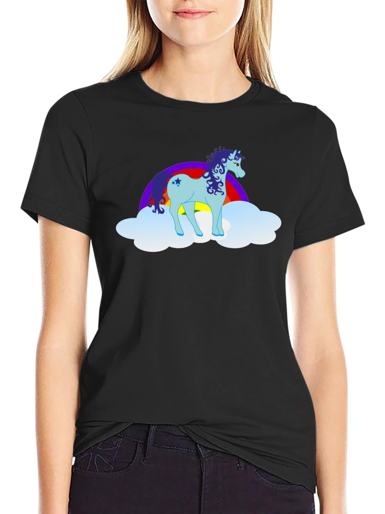 Unicorn Rainbow Cloud Graphic T-Shirt