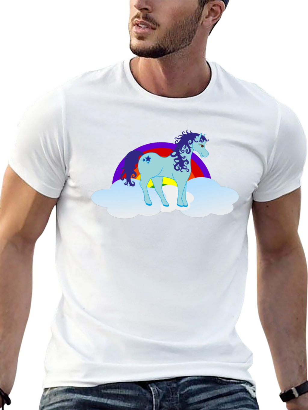 Unicorn Rainbow Cloud Graphic T-Shirt