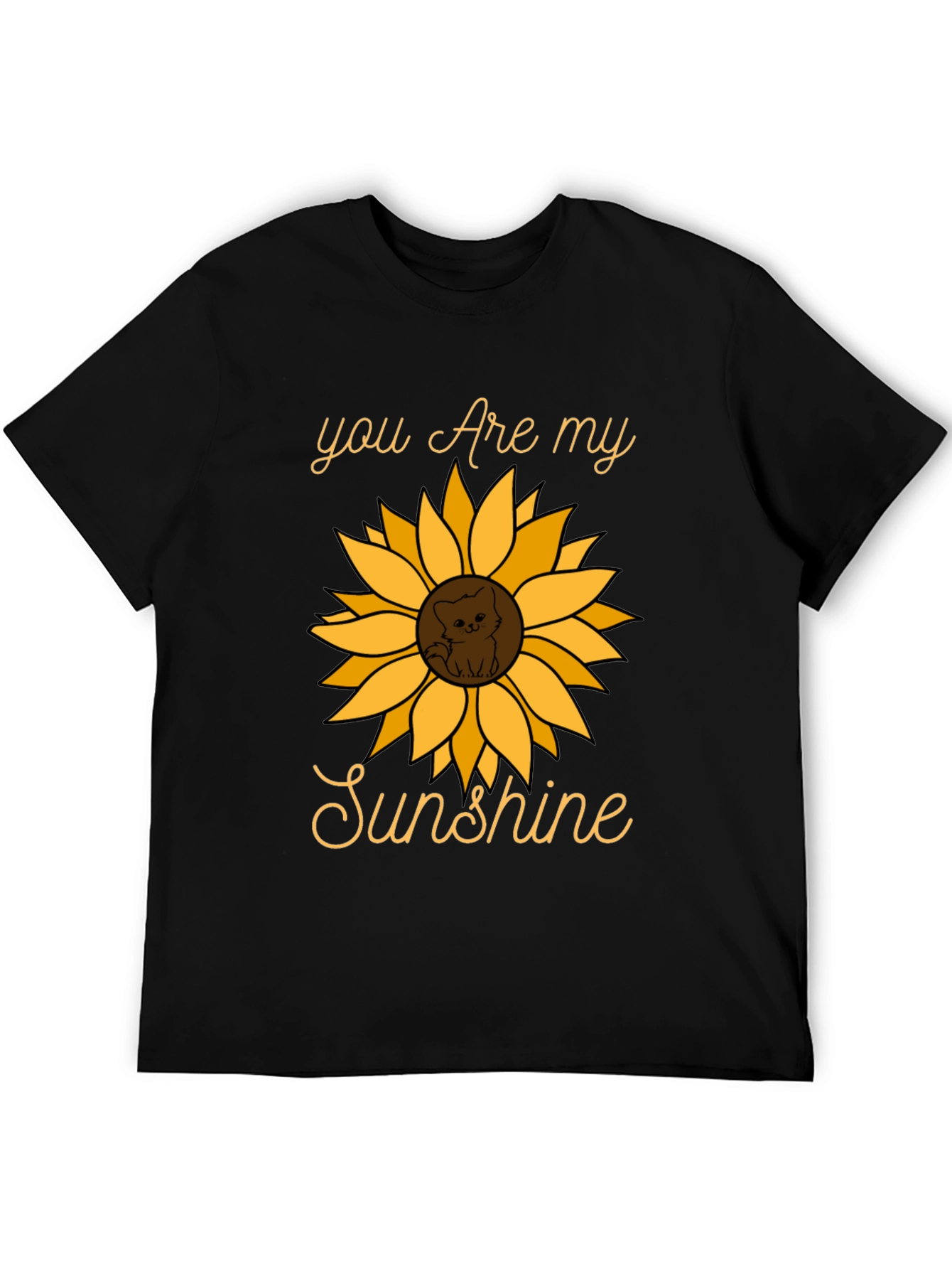 You Are My Sunshine Sunflower Cat Graphic Tee