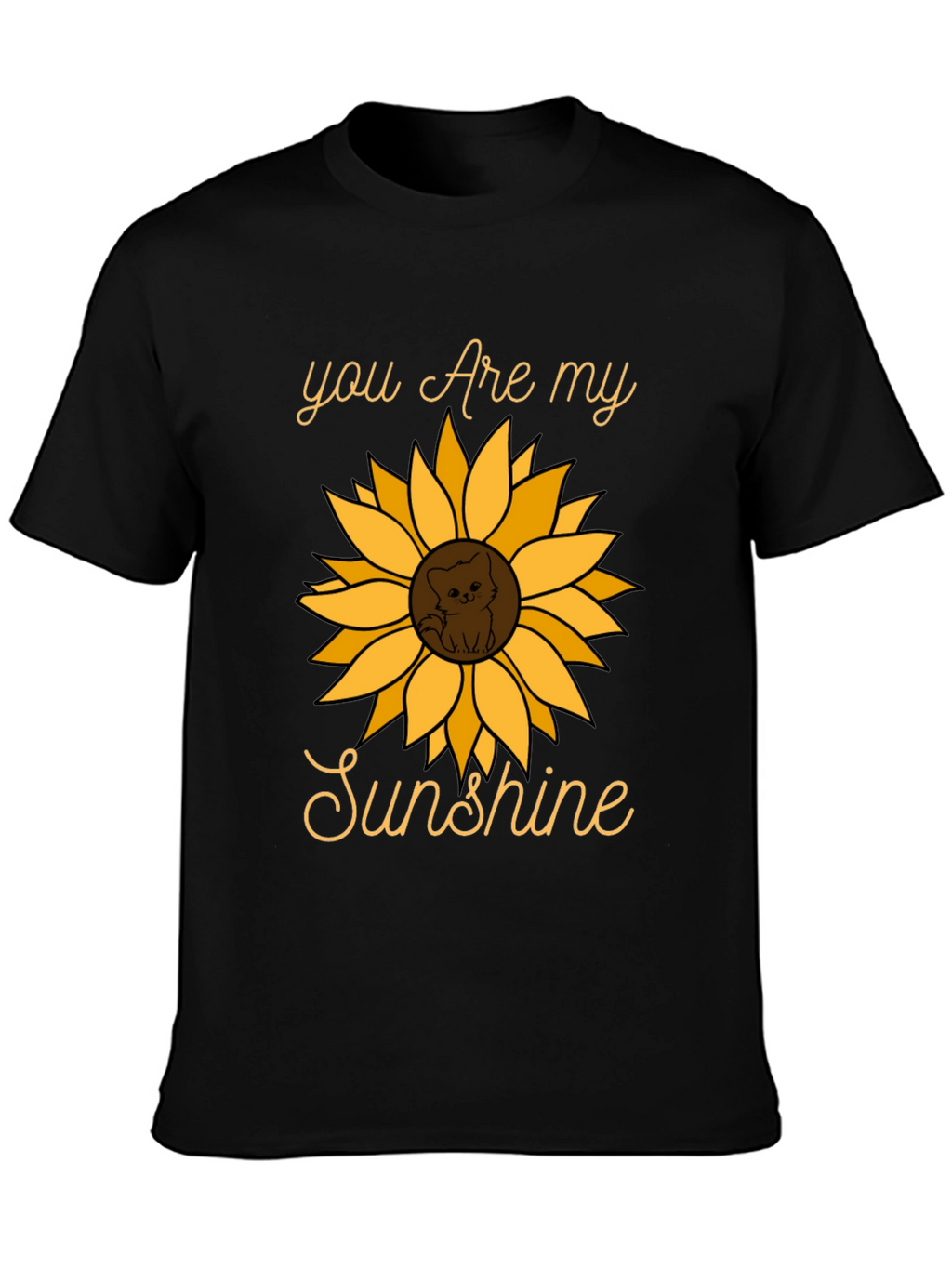 You Are My Sunshine Sunflower Cat Graphic Tee