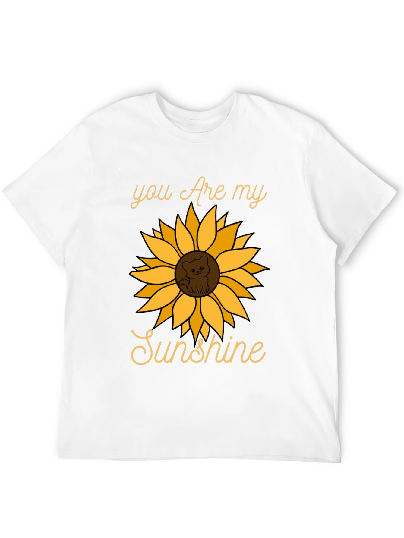 You Are My Sunshine Sunflower Cat Graphic Tee
