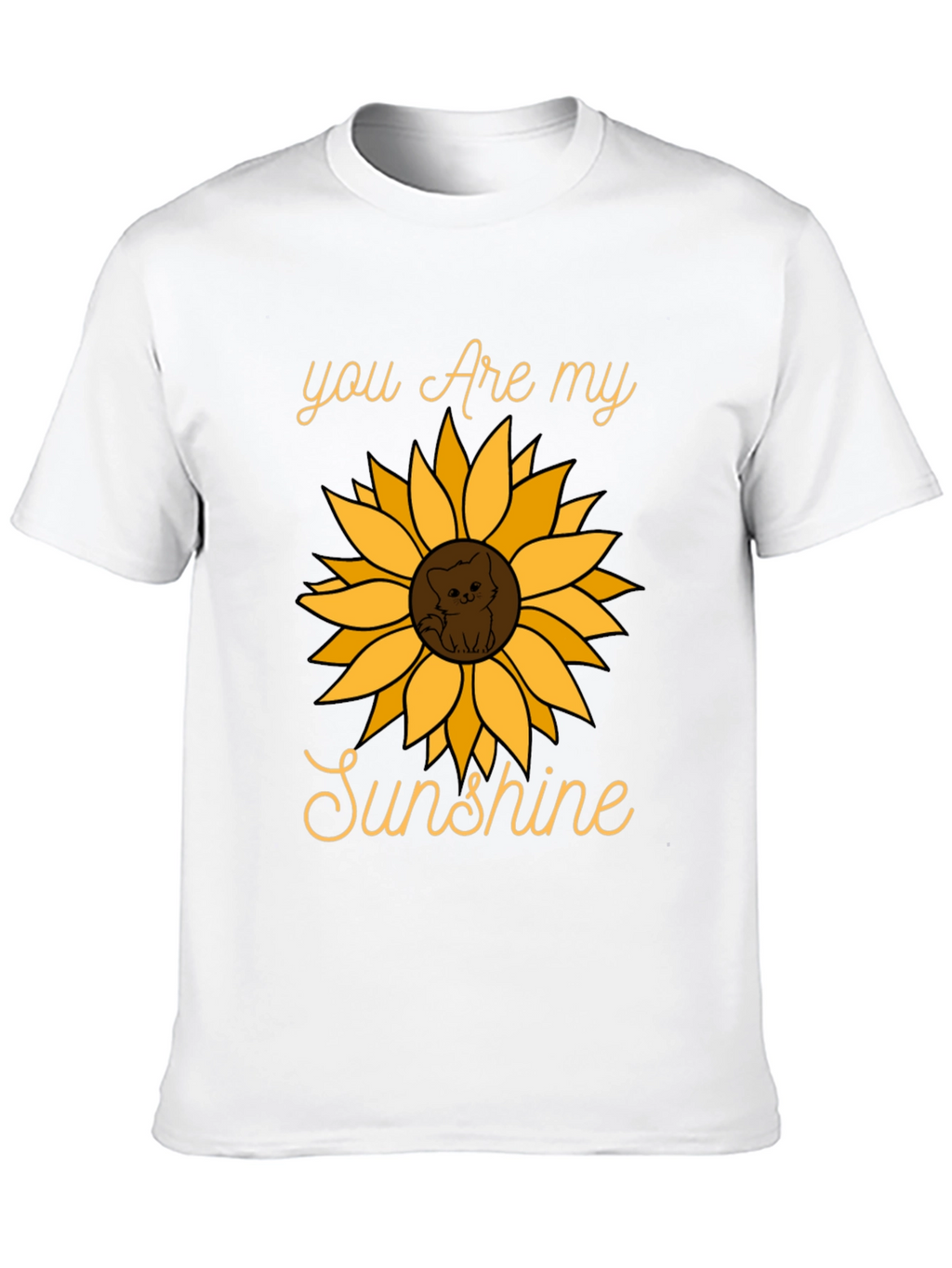 You Are My Sunshine Sunflower Cat Graphic Tee