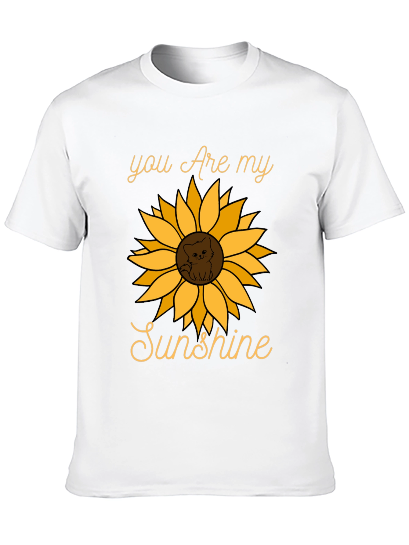 You Are My Sunshine Sunflower Cat Graphic Tee