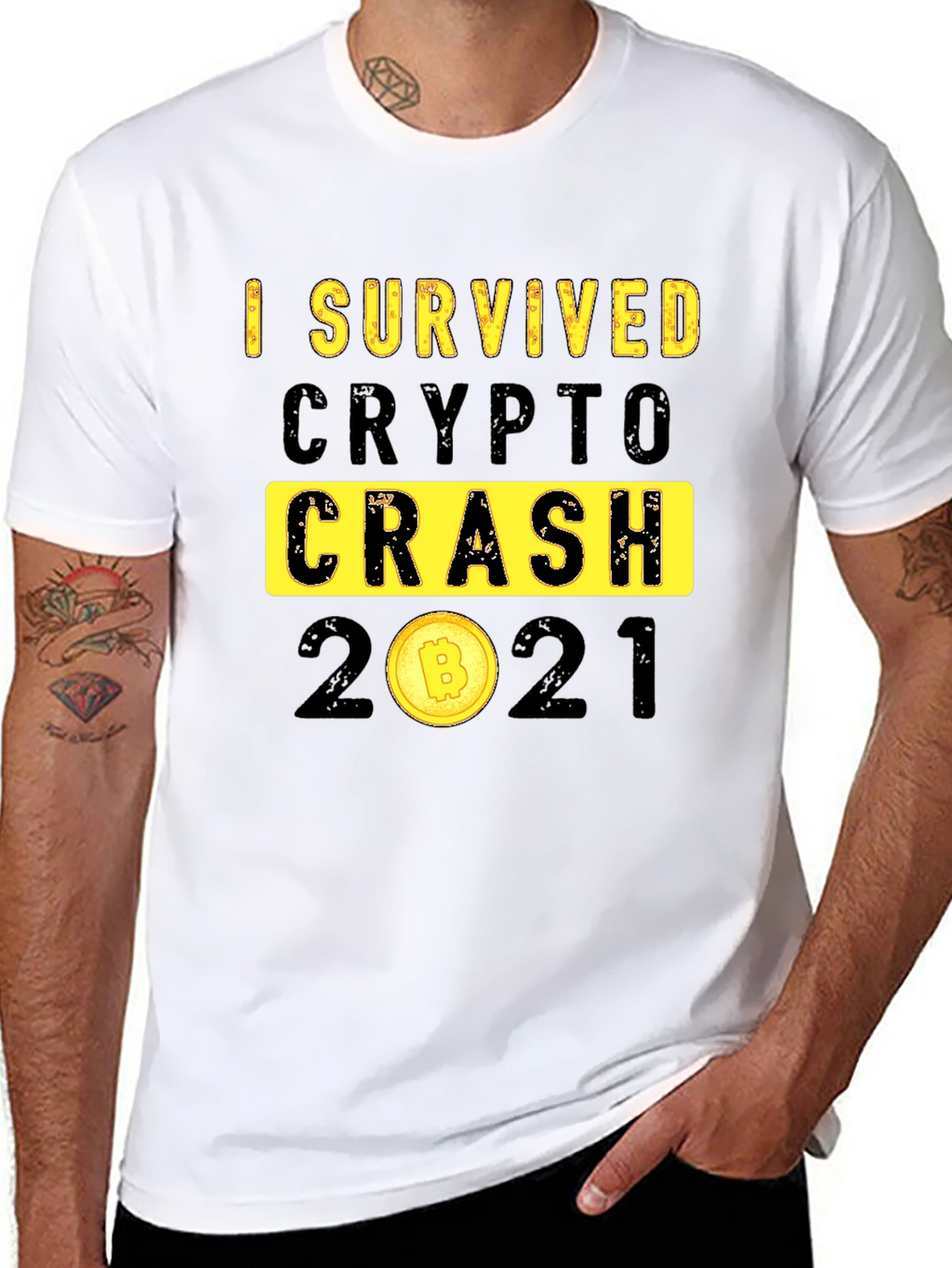 I Survived Crypto Crash 2021 Graphic T-Shirt
