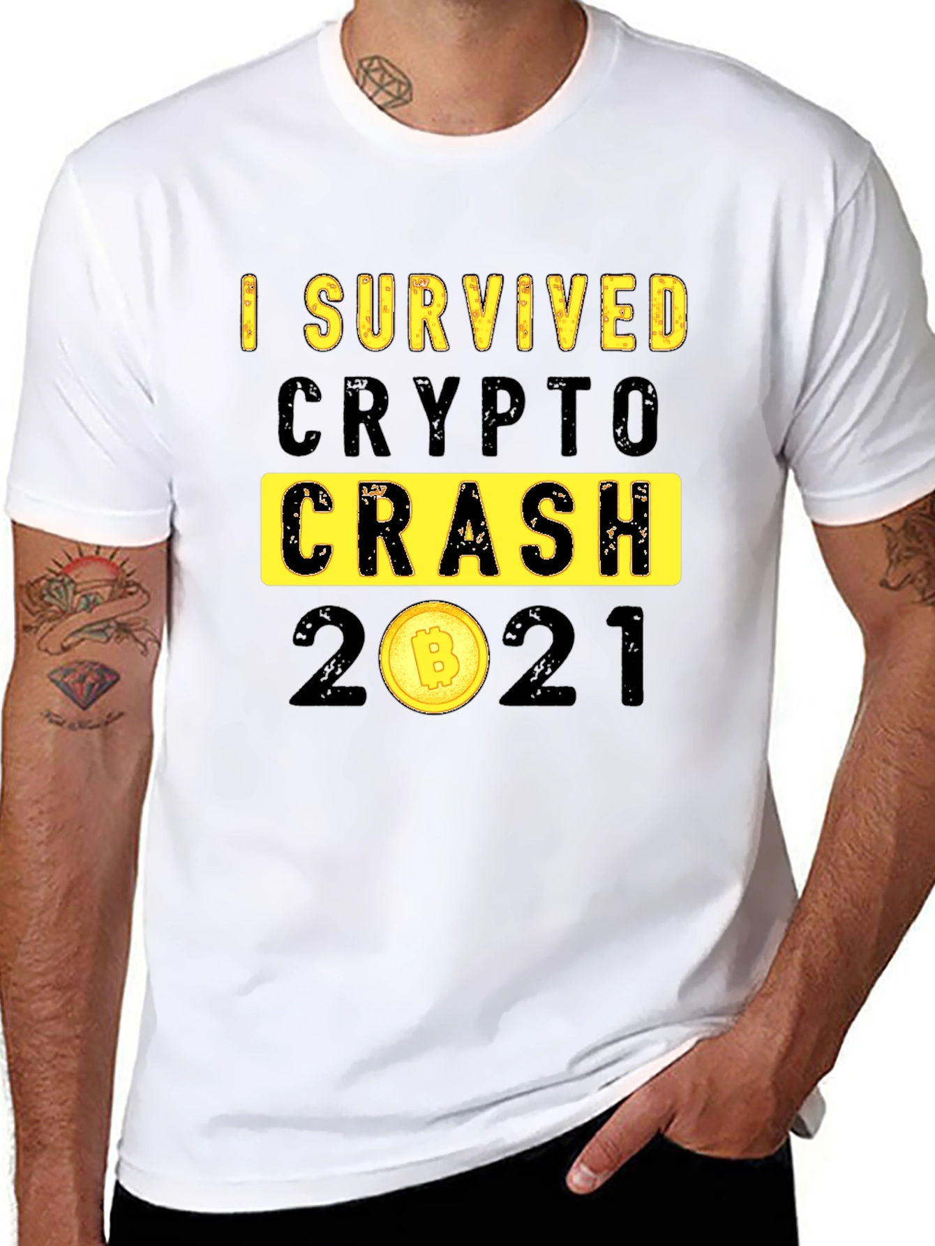I Survived Crypto Crash 2021 Graphic T-Shirt
