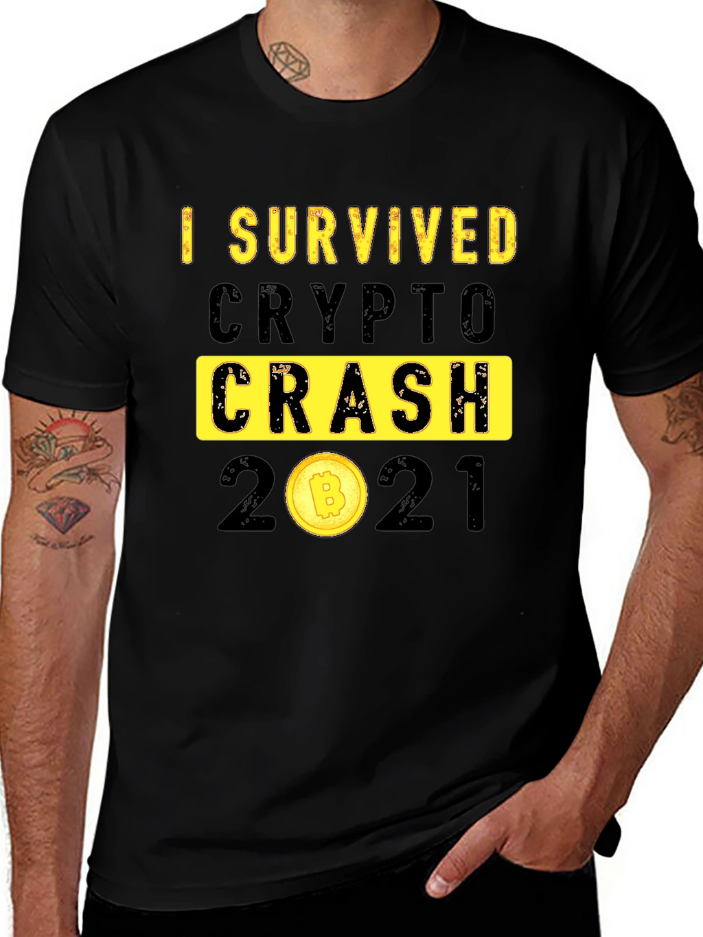 I Survived Crypto Crash 2021 Graphic T-Shirt