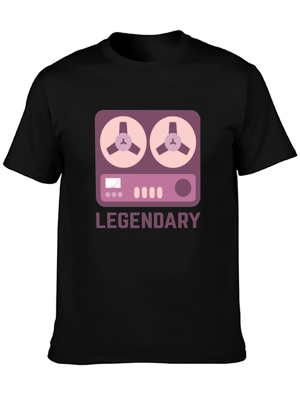 Legendary Reel-to-Reel Tape Deck Graphic T-Shirt