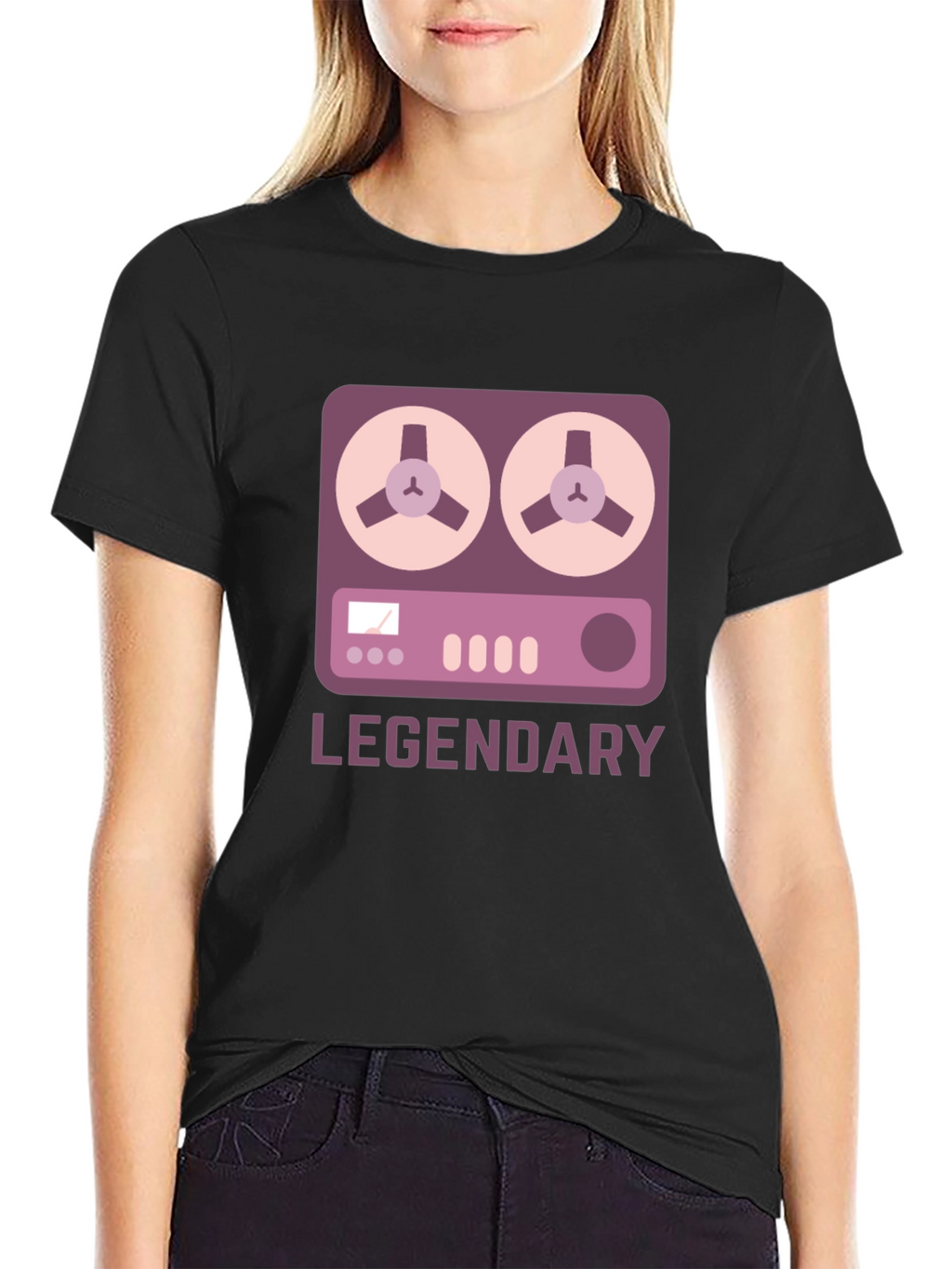 Legendary Reel-to-Reel Tape Deck Graphic T-Shirt