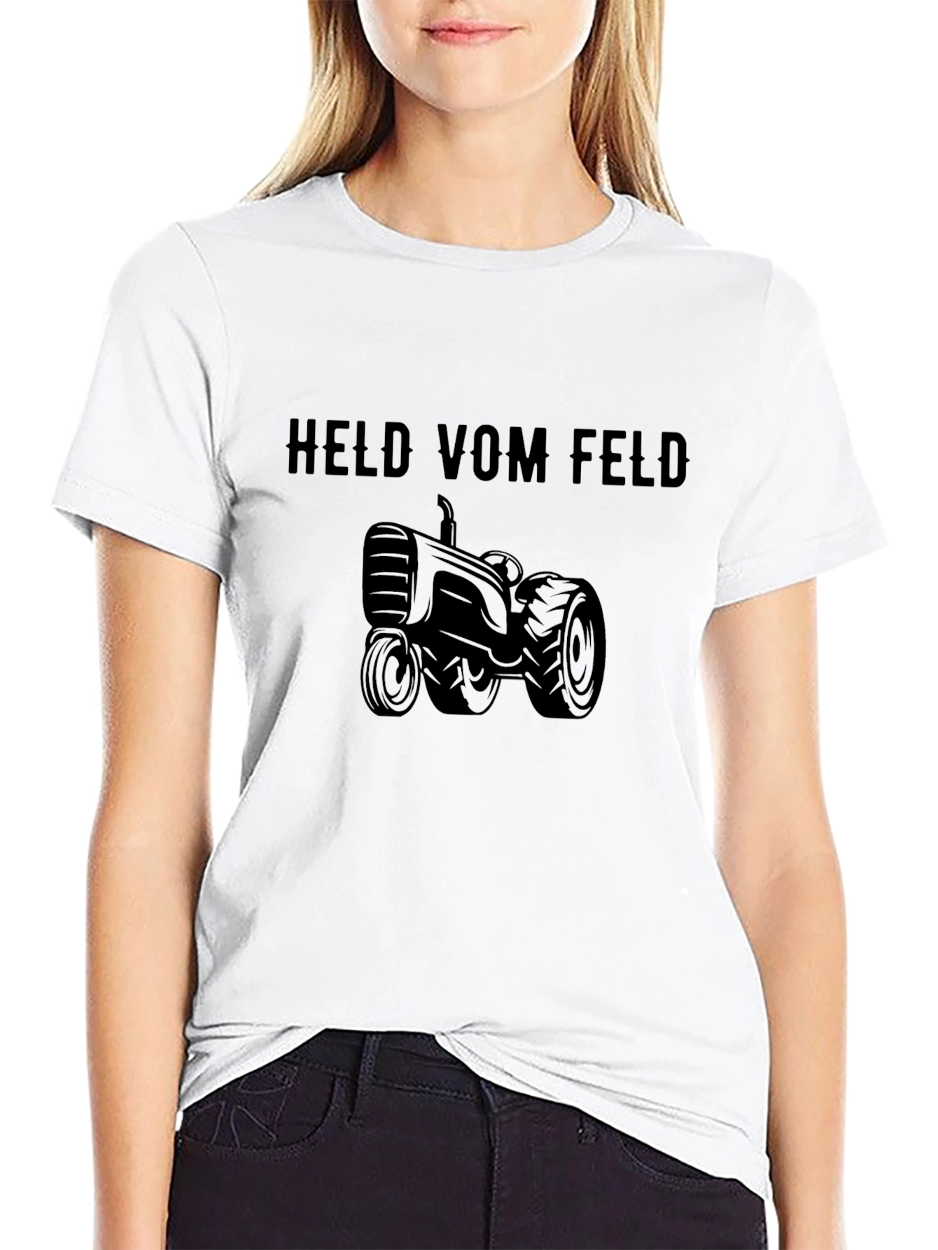 Held Vom Feld Black Tractor Graphic T-Shirt