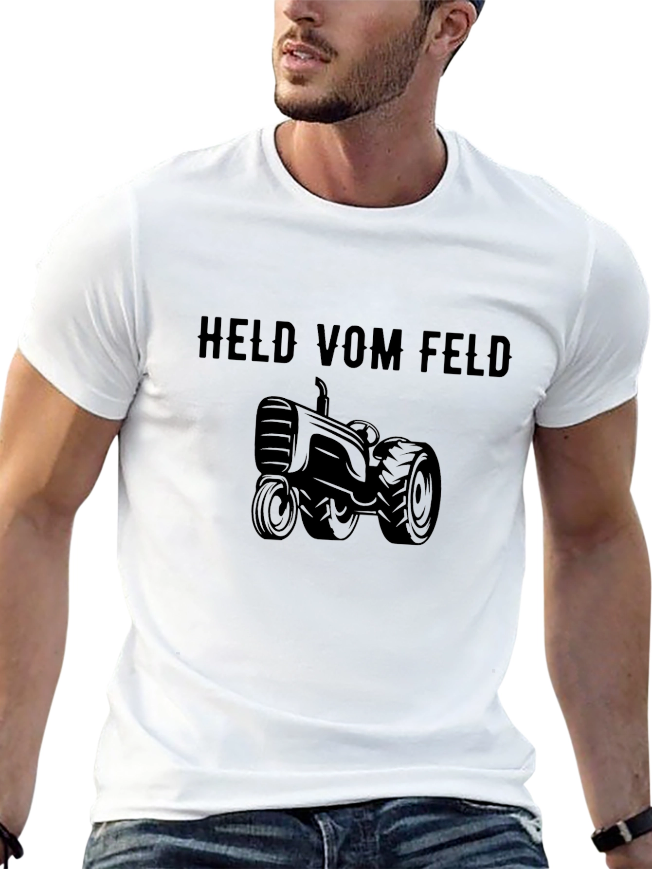 Held Vom Feld Black Tractor Graphic T-Shirt