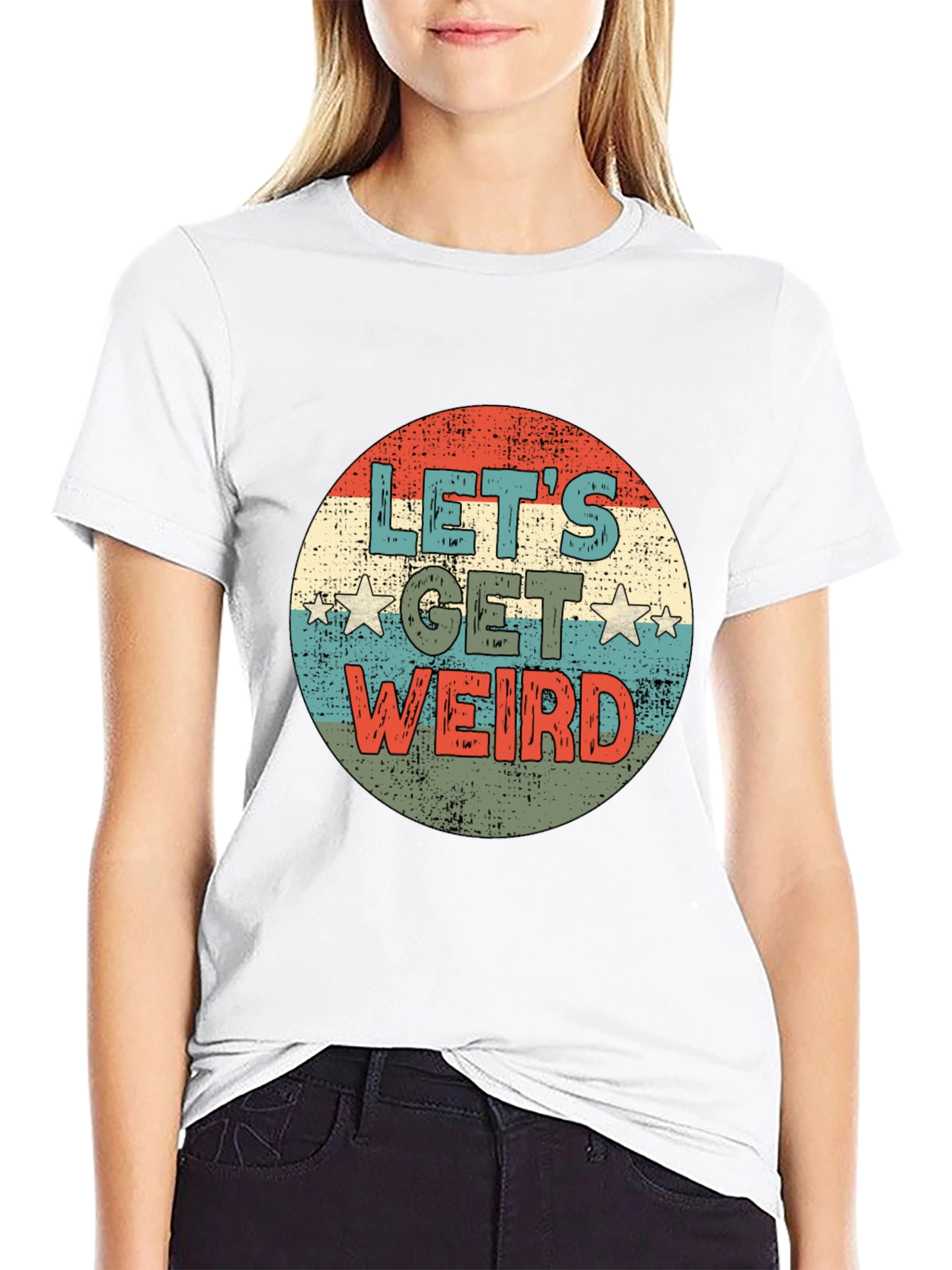 Lets Get Weird Retro Graphic Tee