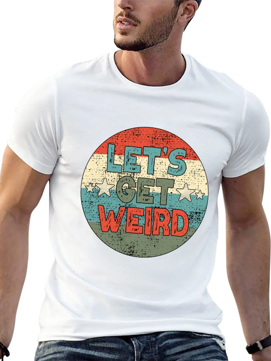 Lets Get Weird Retro Graphic Tee