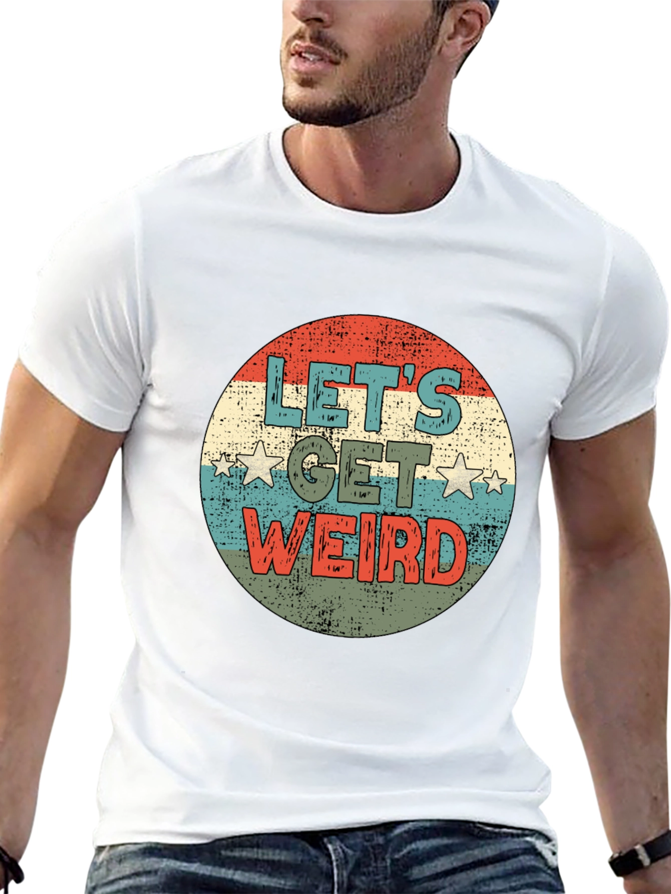 Lets Get Weird Retro Graphic Tee