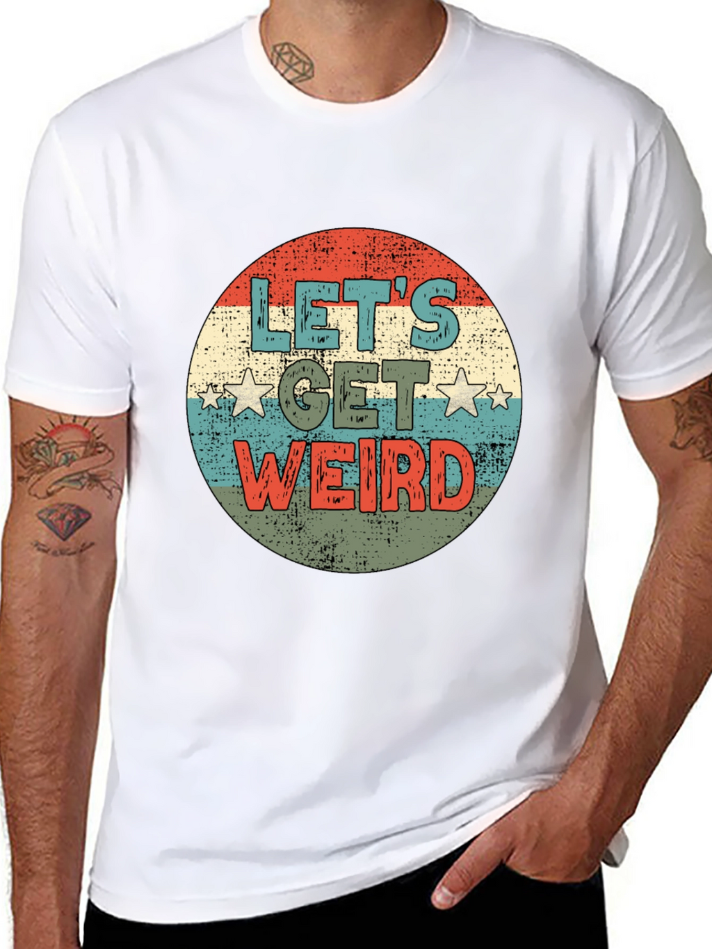 Lets Get Weird Retro Graphic Tee