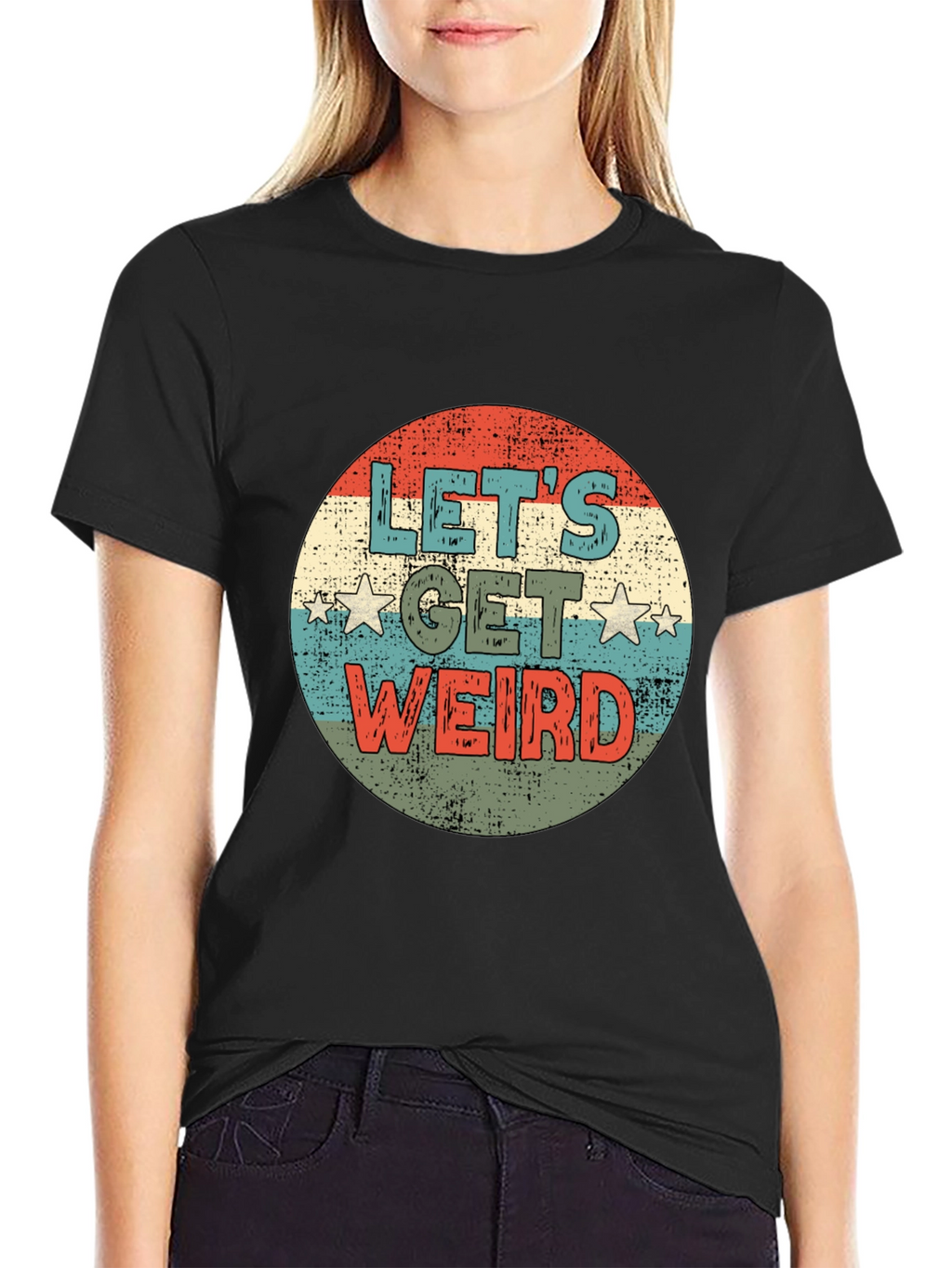 Lets Get Weird Retro Graphic Tee