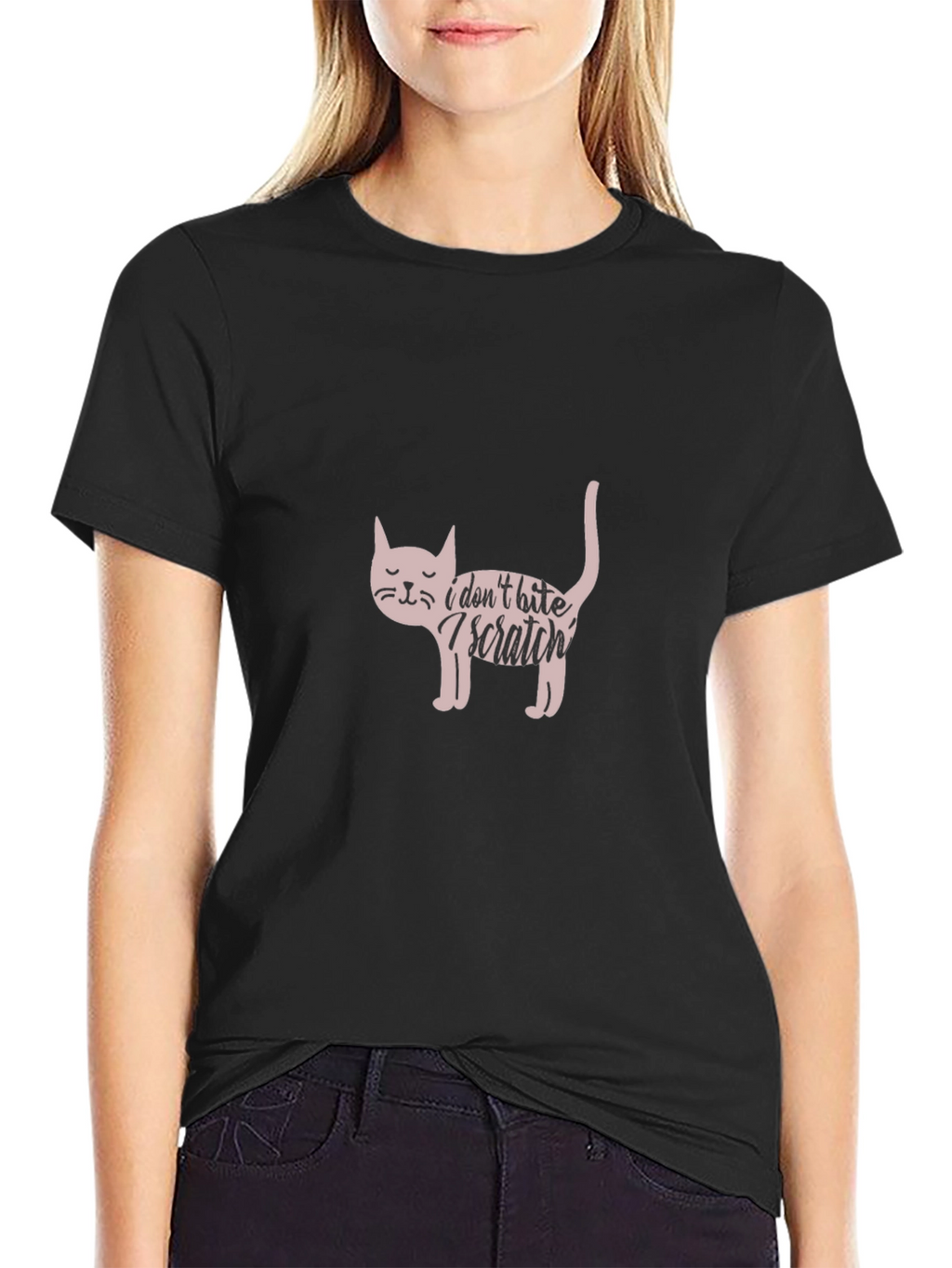 I Dont Bite I Scratch Cat T-Shirt