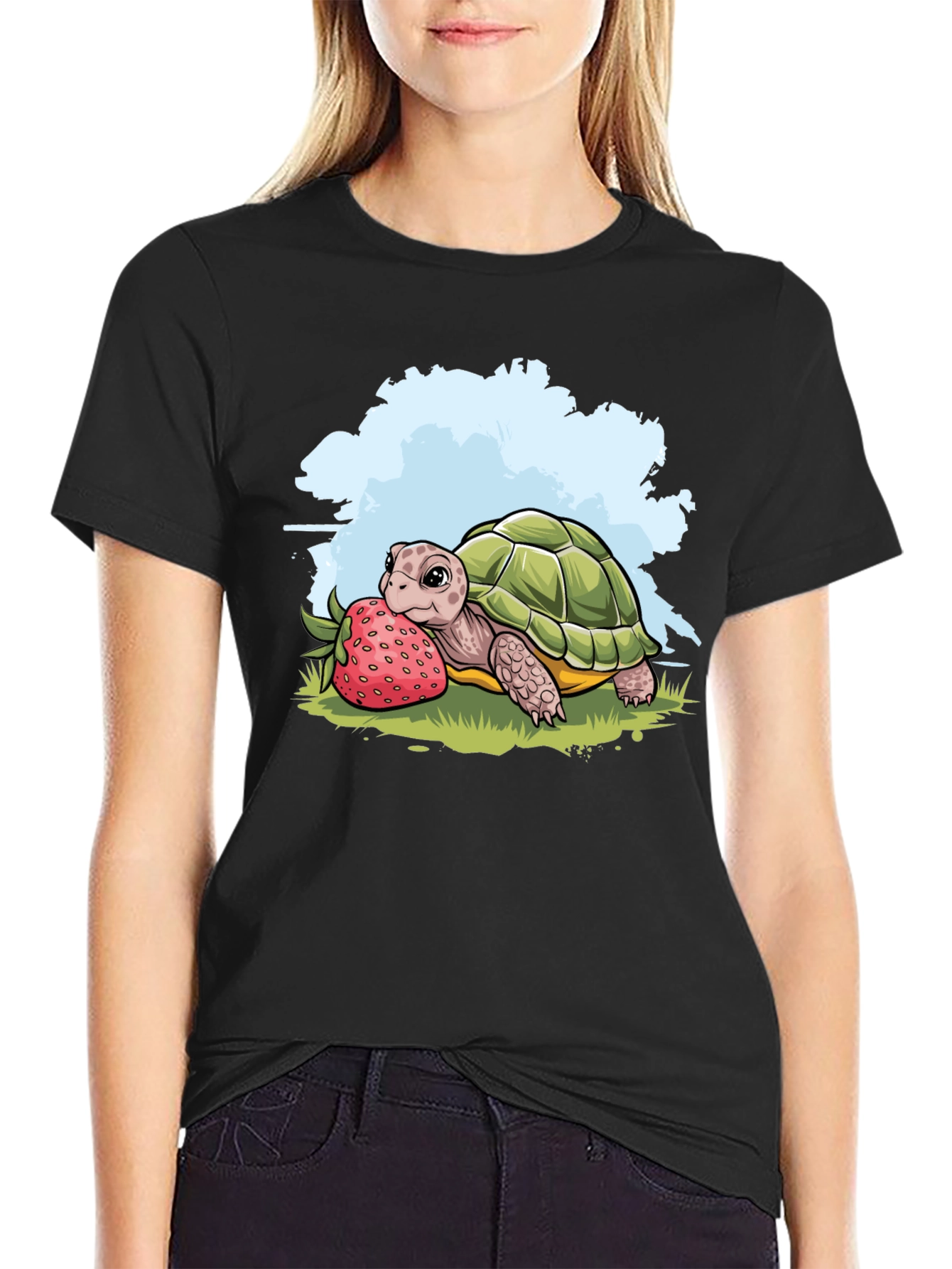 Turtle and Strawberry Graphic Tee