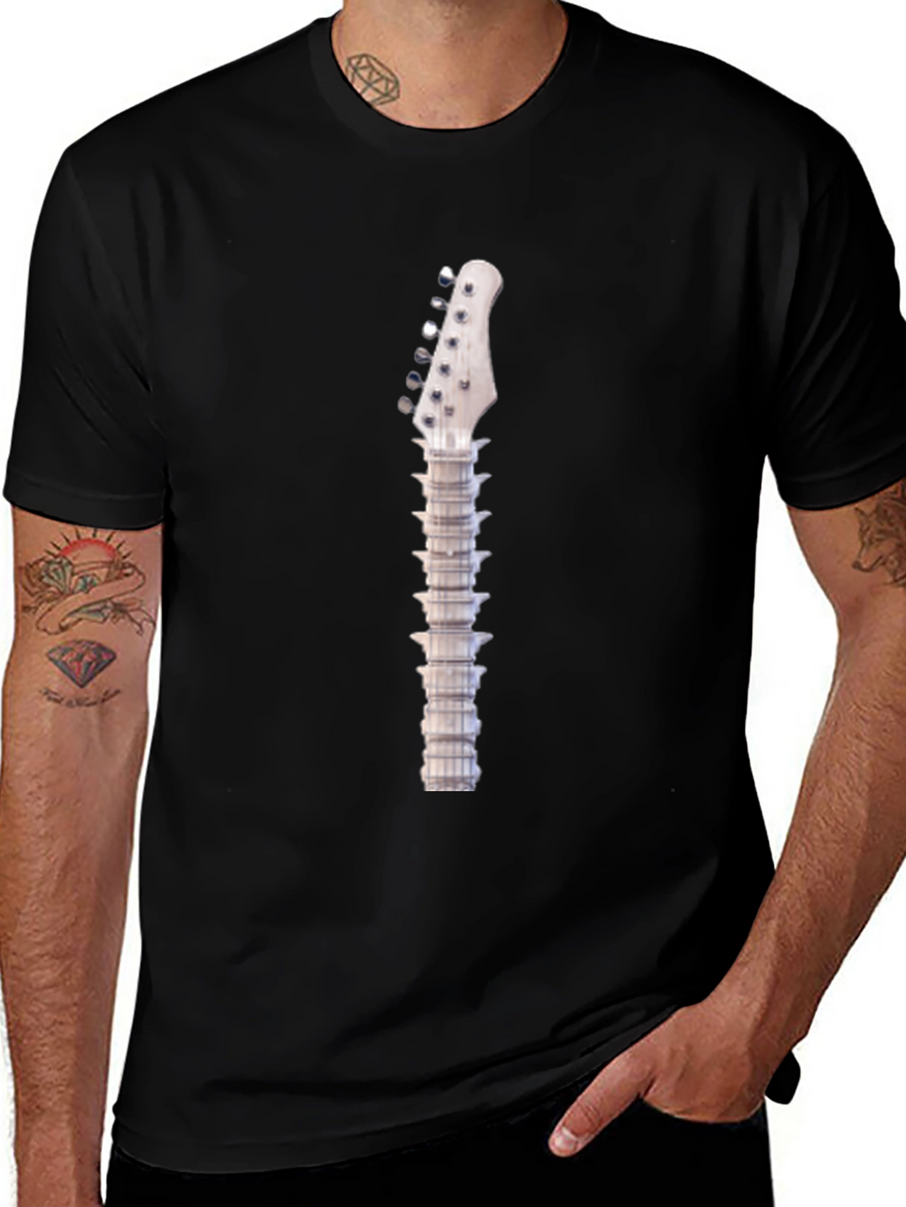 Column Guitar T-Shirt - Music Lover Tee