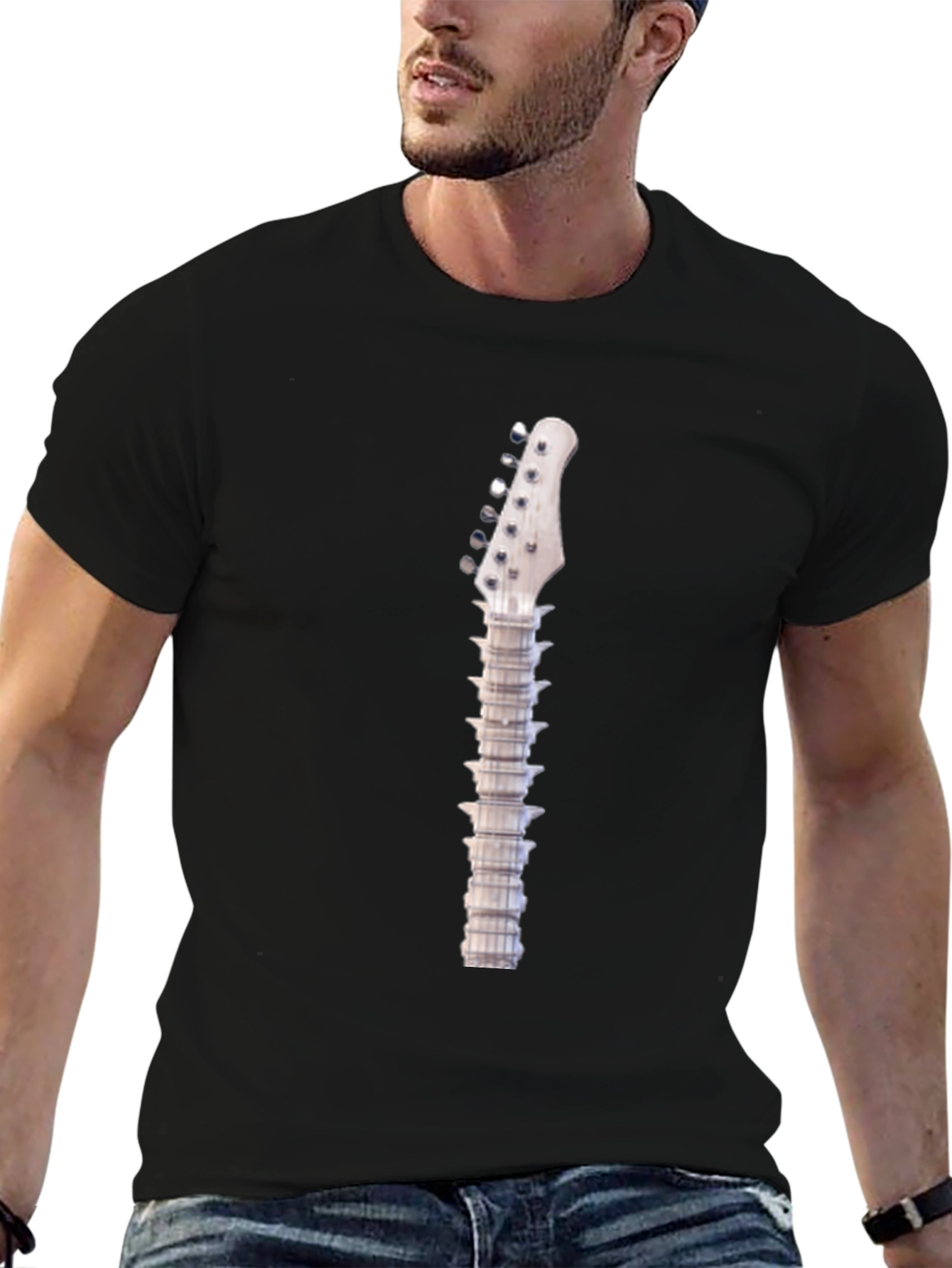 Column Guitar T-Shirt - Music Lover Tee