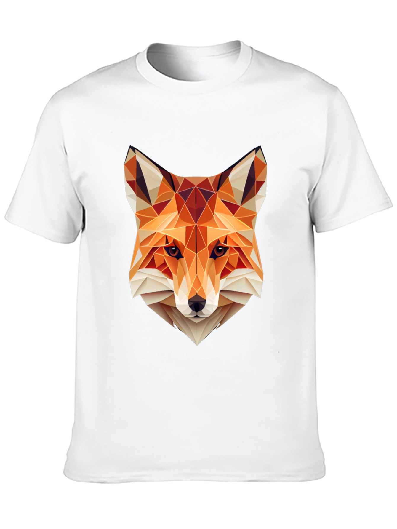 Geometric Fox Head Graphic T-Shirt - Stylish & Unique Design