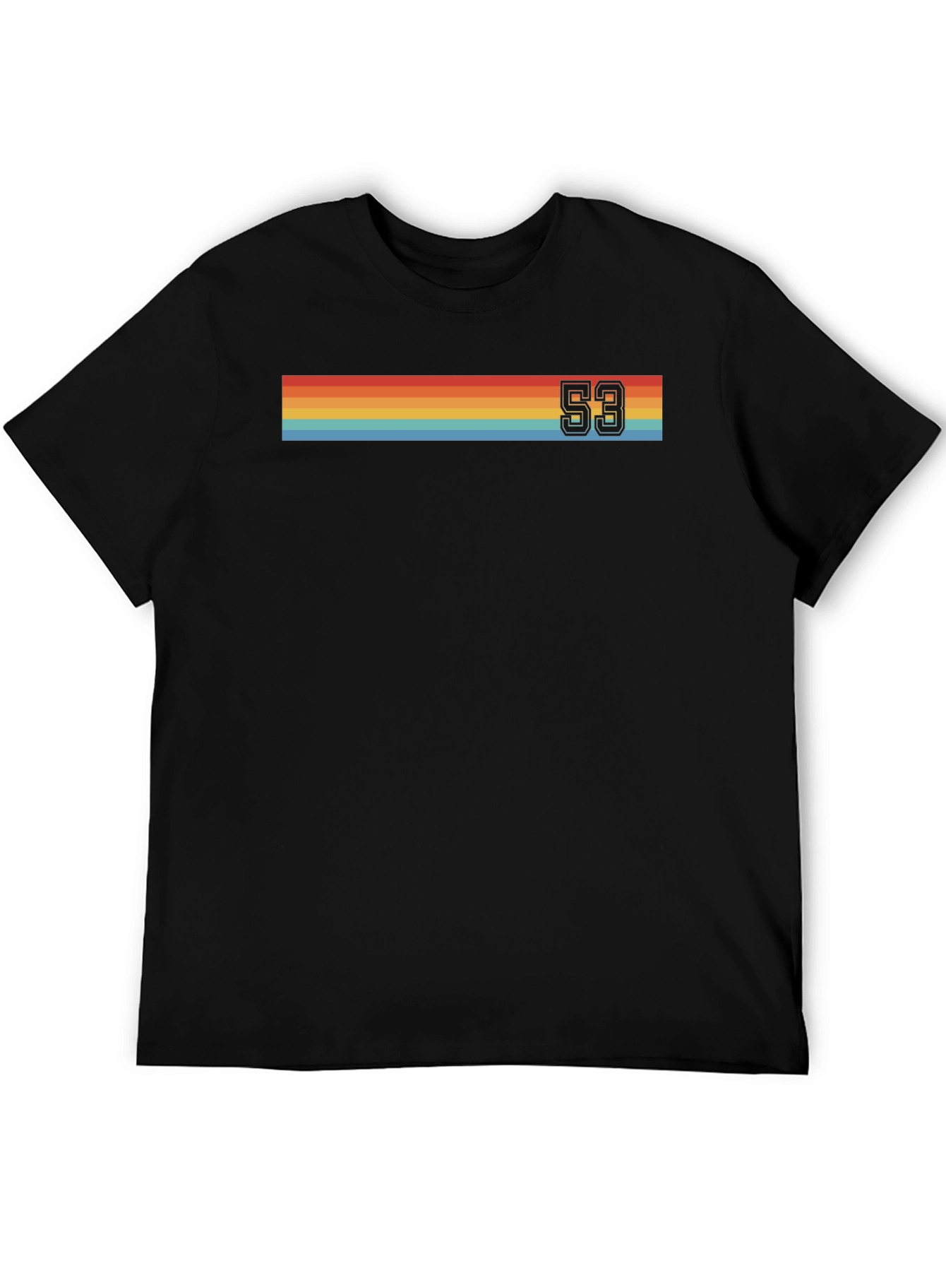 Retro Stripe 53 Graphic Tee - Classic Style