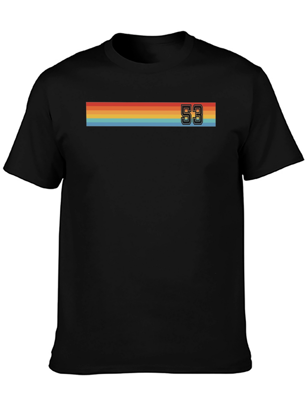 Retro Stripe 53 Graphic Tee - Classic Style