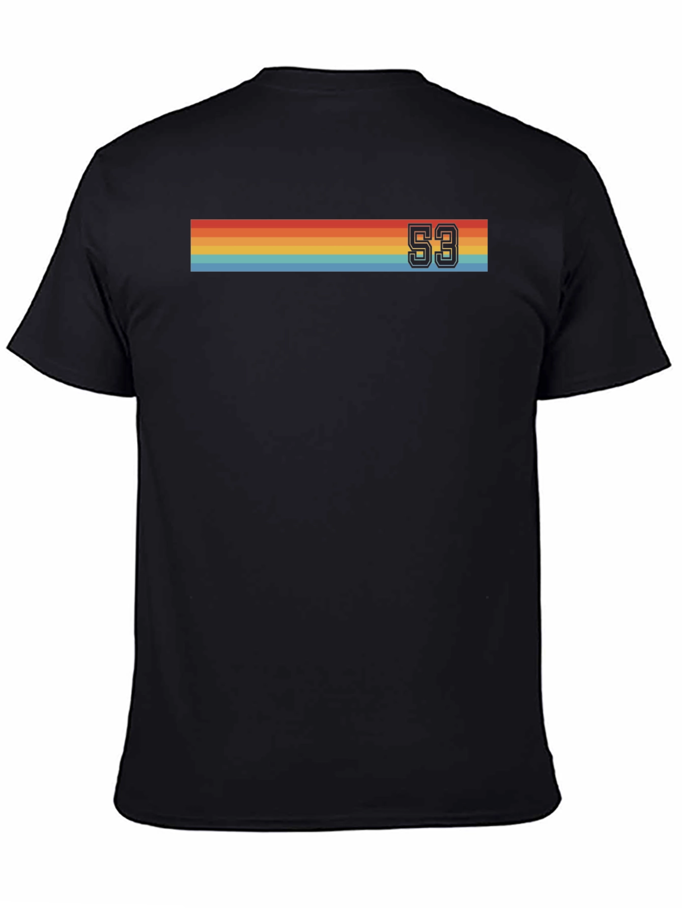 Retro Stripe 53 Graphic Tee - Classic Style