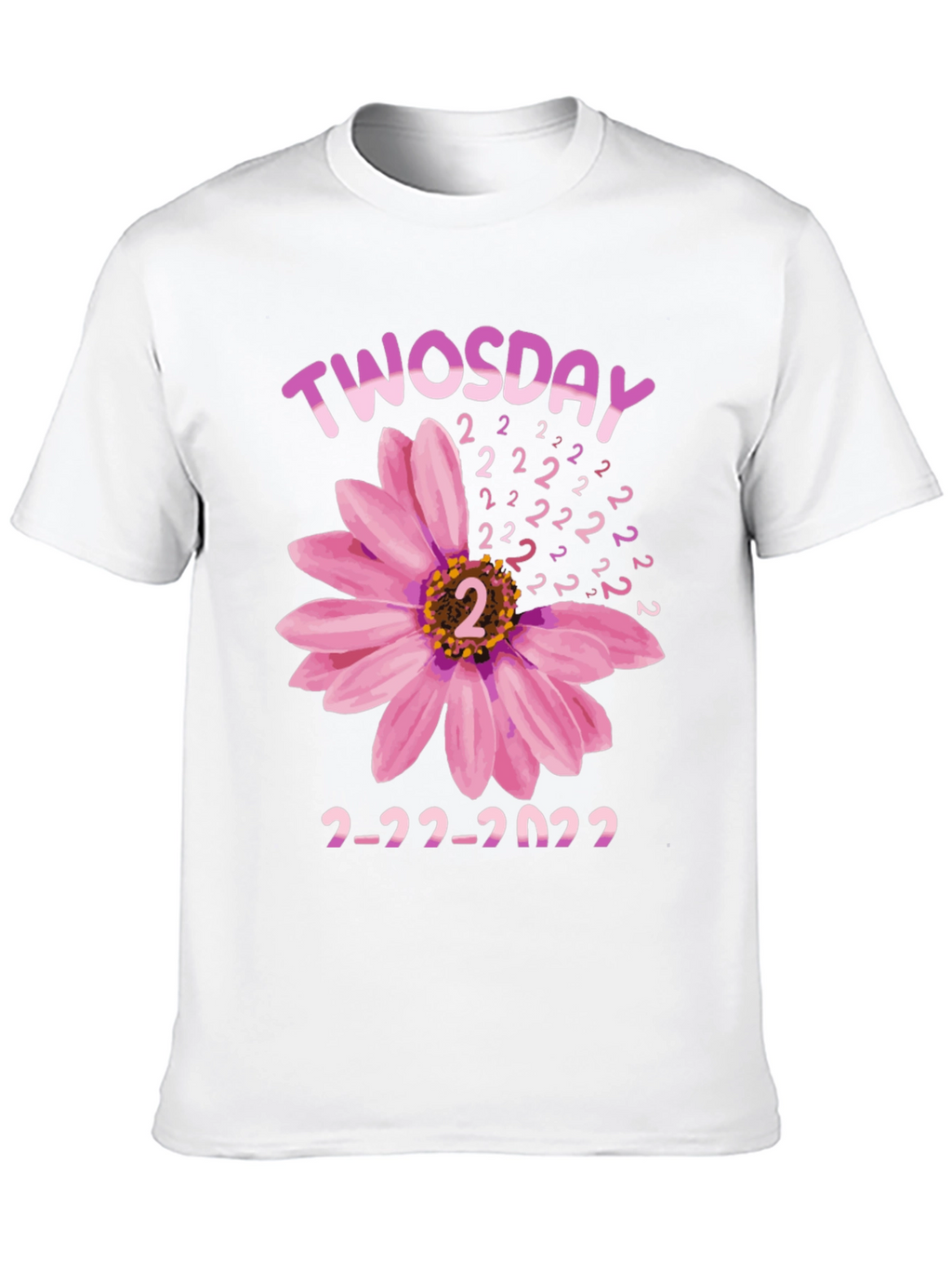 Twosday 2-22-2022 Floral Graphic T-Shirt