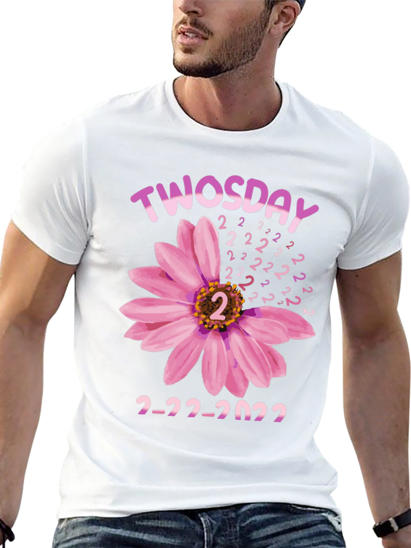 Twosday 2-22-2022 Floral Graphic T-Shirt