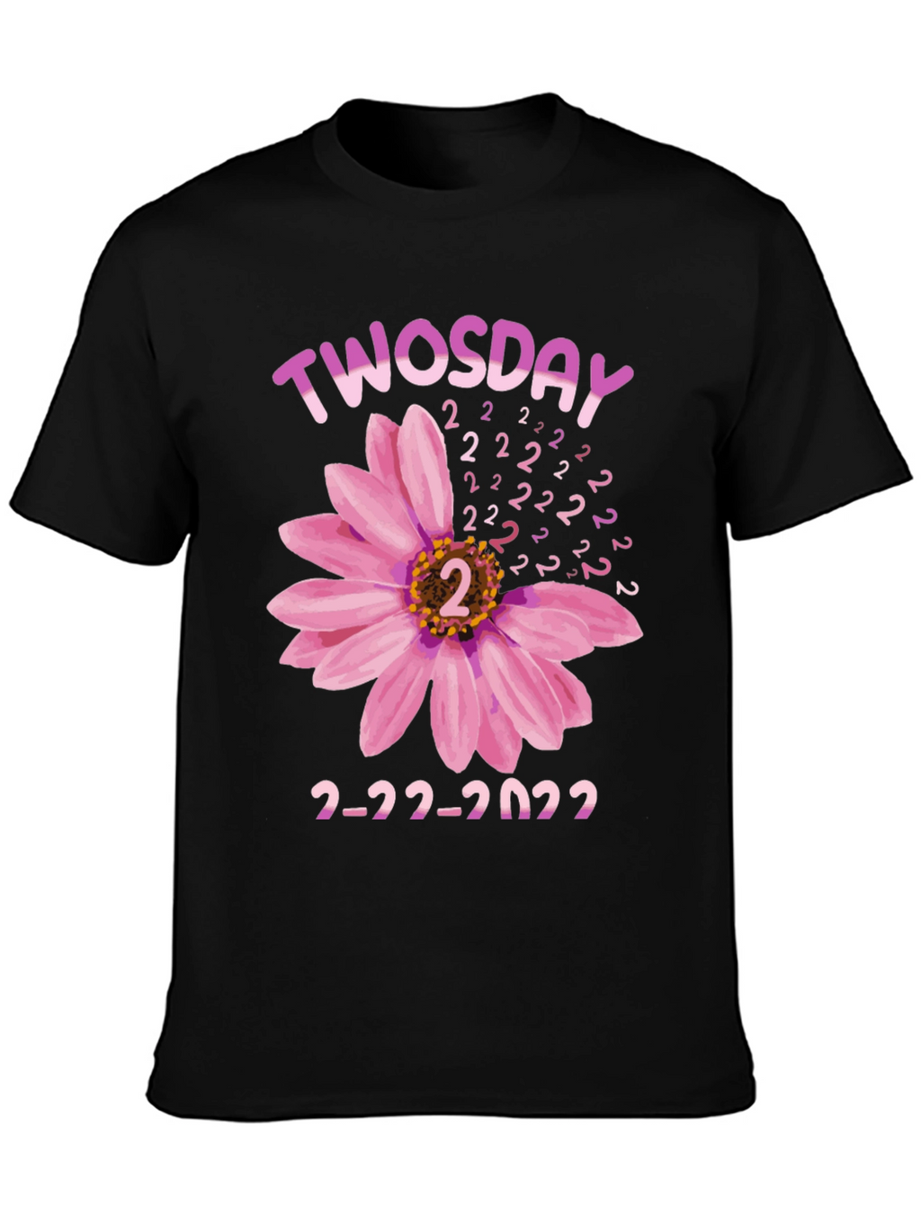 Twosday 2-22-2022 Floral Graphic T-Shirt
