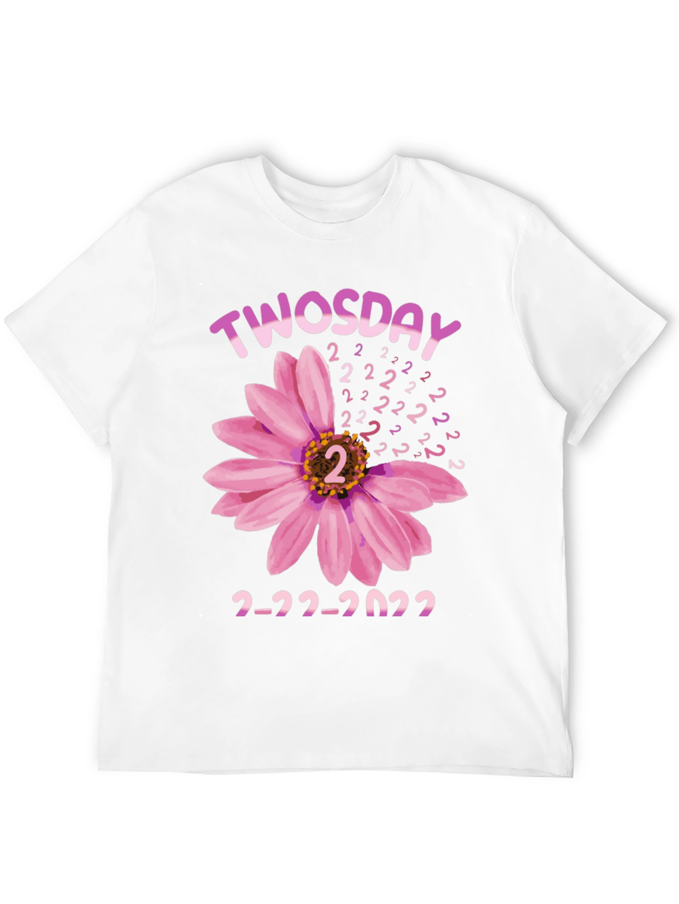 Twosday 2-22-2022 Floral Graphic T-Shirt